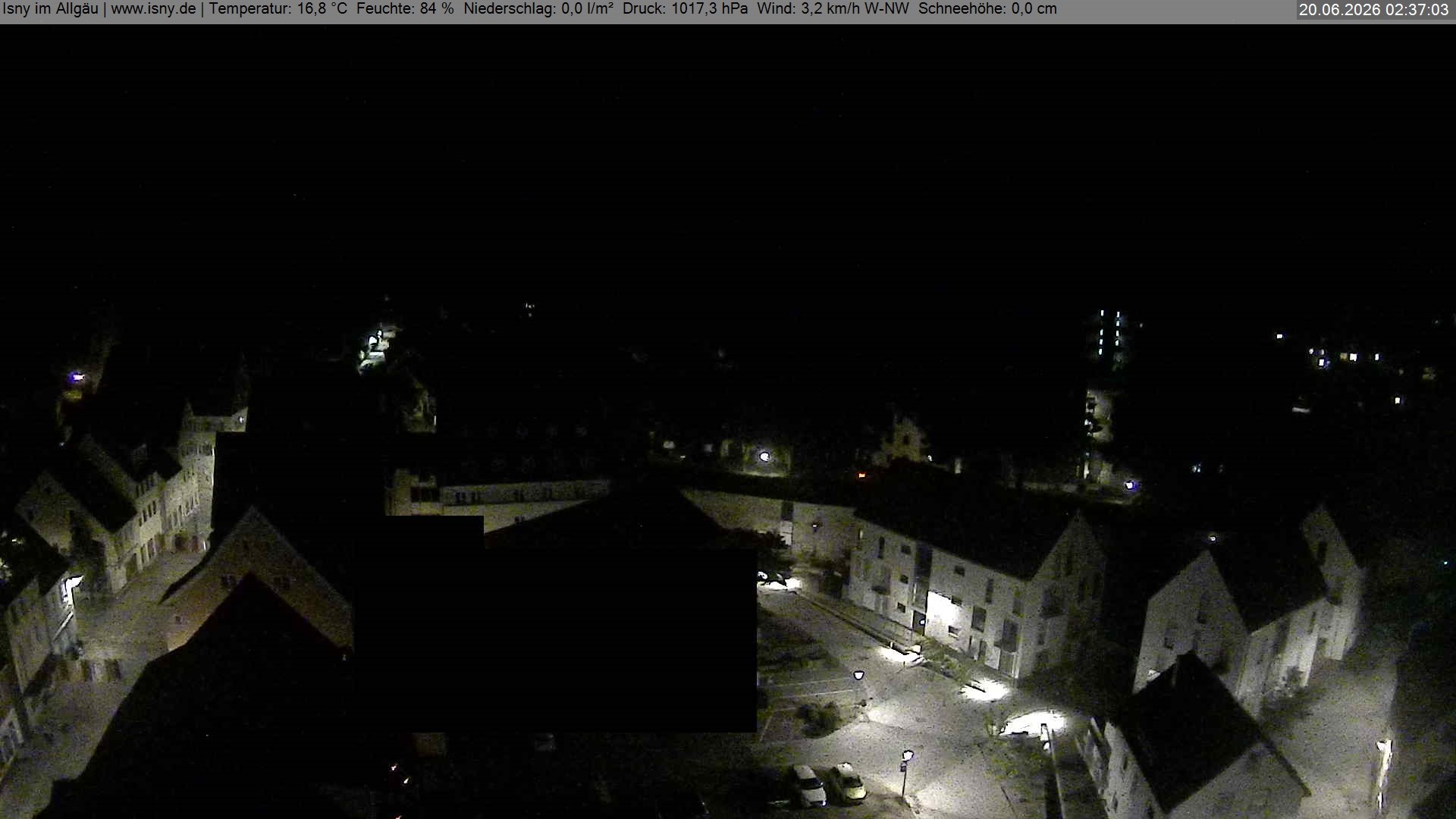 Archiv Foto Webcam Isny im Allgäu - Blick auf die Kirche St. Maria