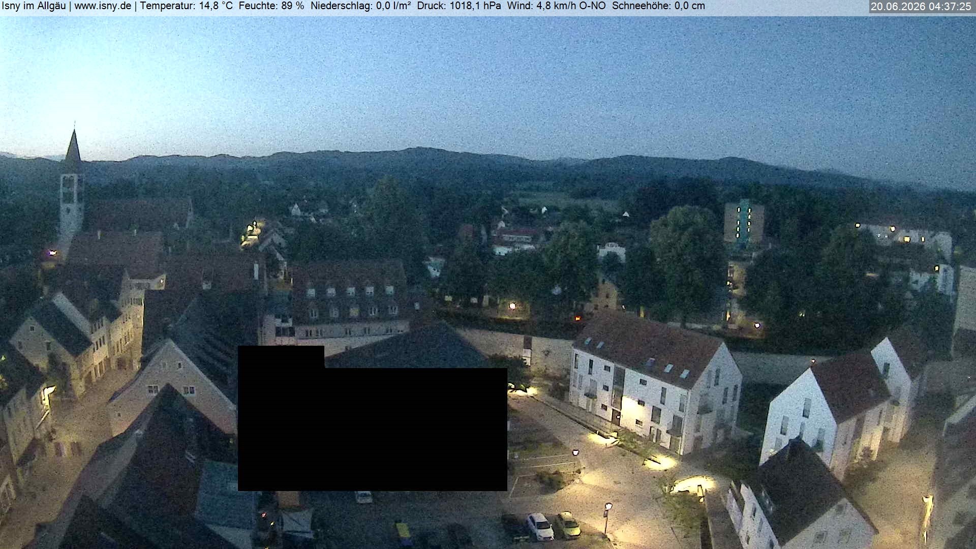 Archiv Foto Webcam Isny im Allgäu - Blick auf die Kirche St. Maria