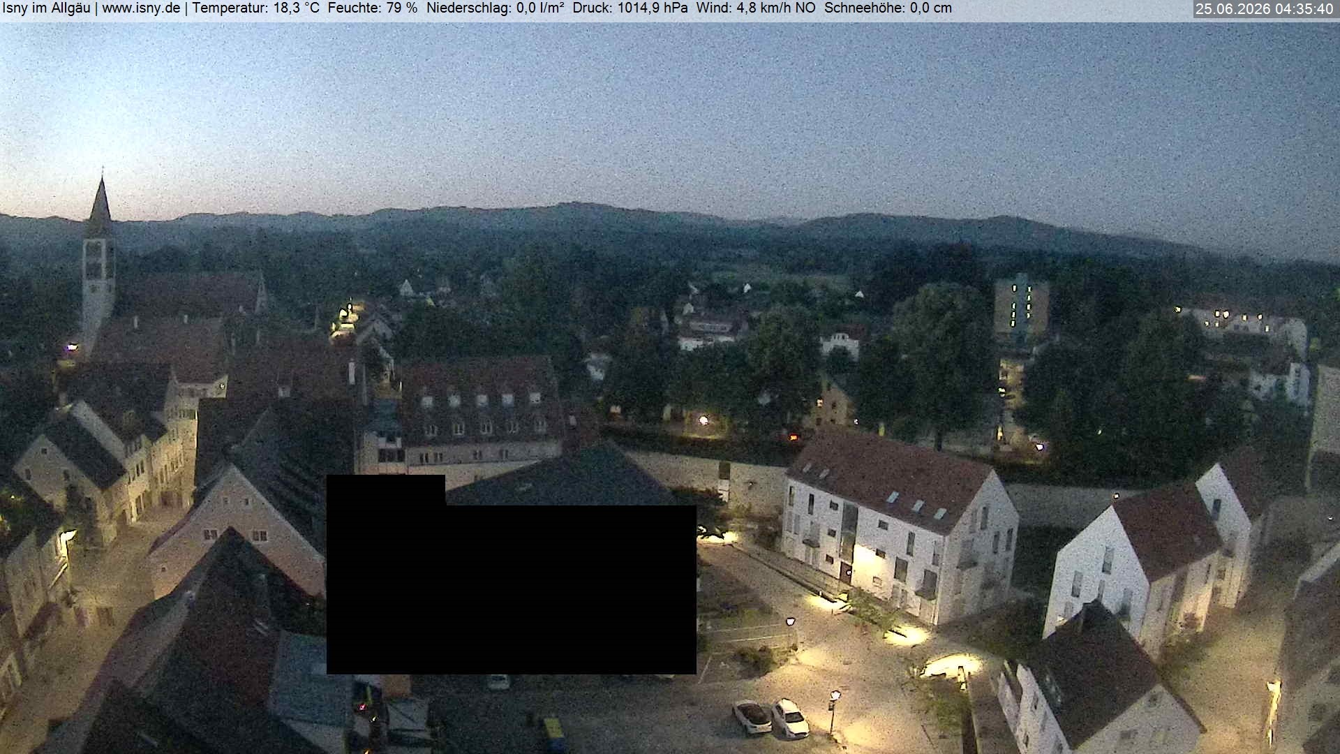 Archiv Foto Webcam Isny im Allgäu - Blick auf die Kirche St. Maria