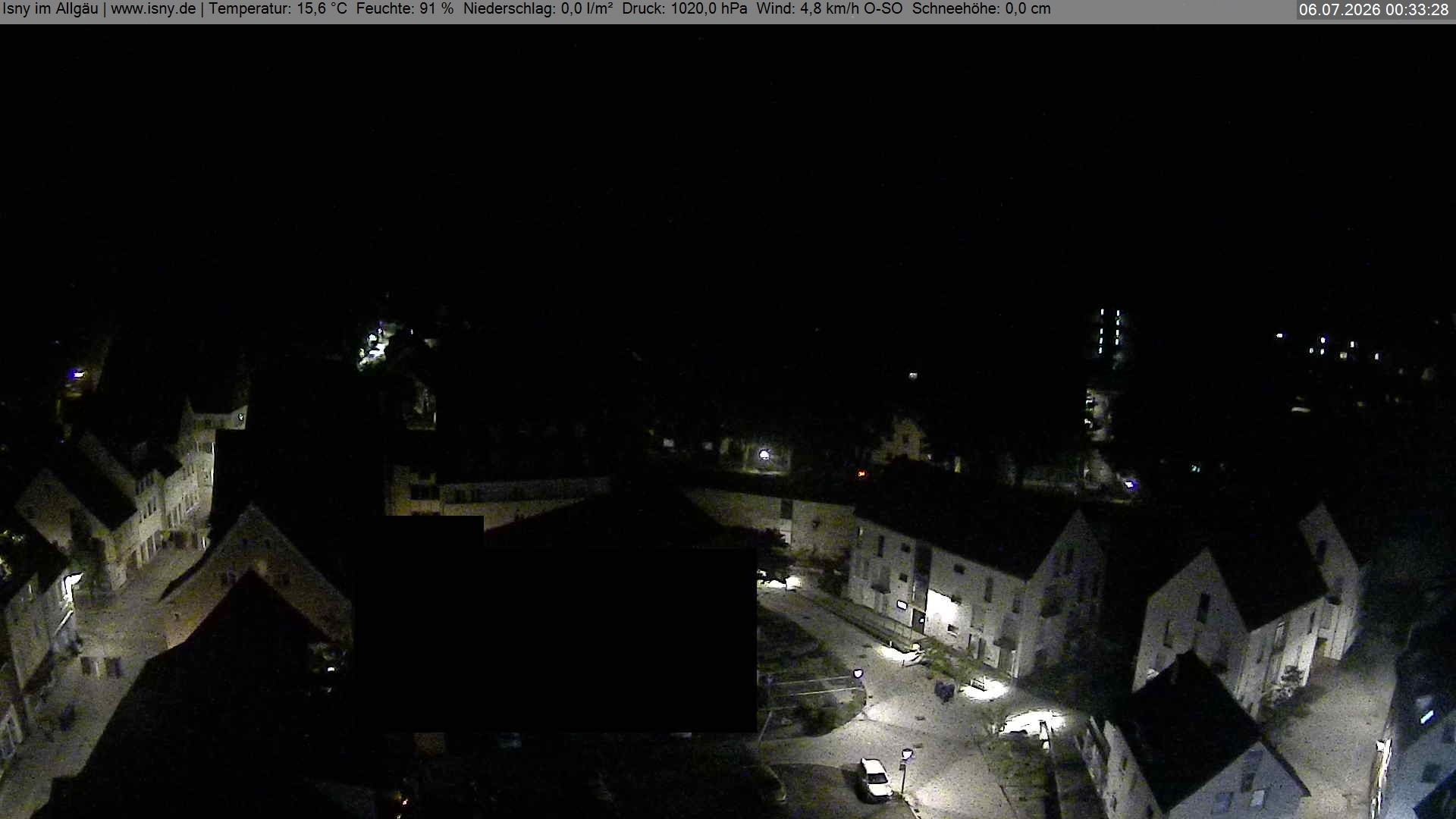 Archiv Foto Webcam Isny im Allgäu - Blick auf die Kirche St. Maria