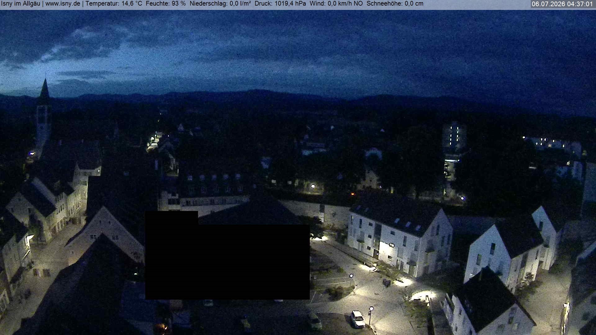 Archiv Foto Webcam Isny im Allgäu - Blick auf die Kirche St. Maria