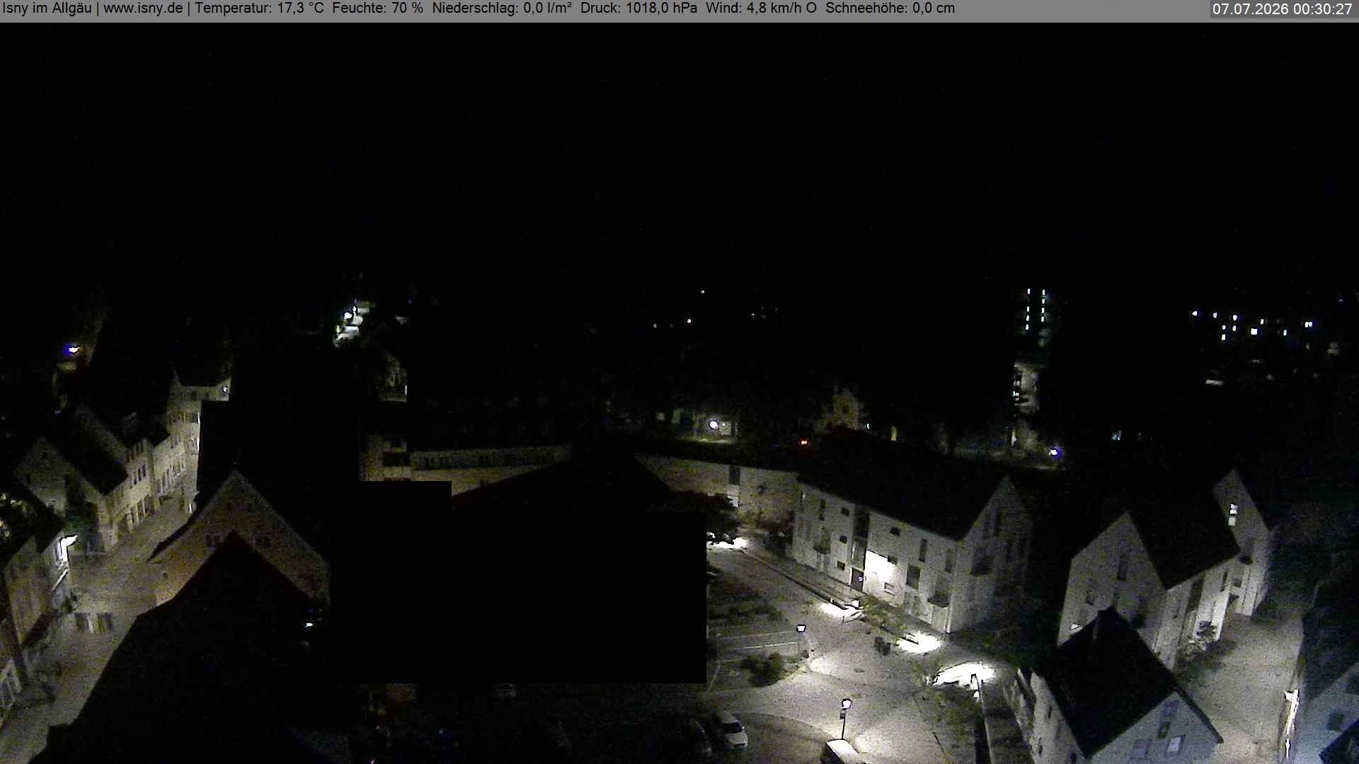 Archiv Foto Webcam Isny im Allgäu - Blick auf die Kirche St. Maria