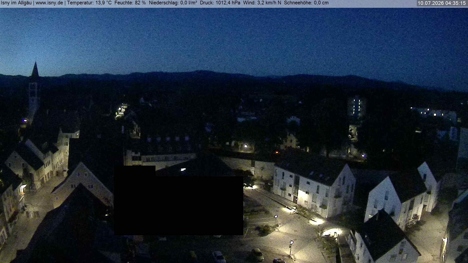Archiv Foto Webcam Isny im Allgäu - Blick auf die Kirche St. Maria