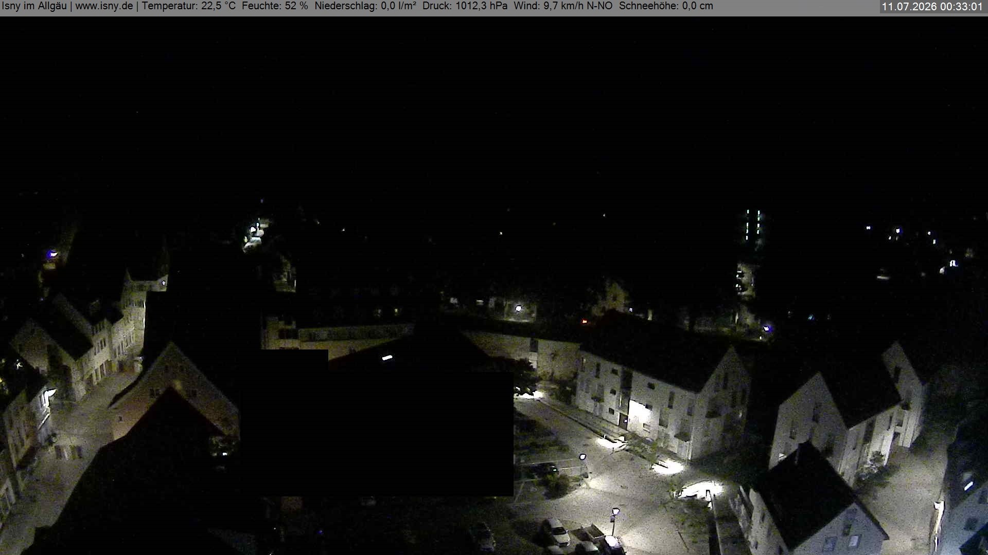 Archiv Foto Webcam Isny im Allgäu - Blick auf die Kirche St. Maria