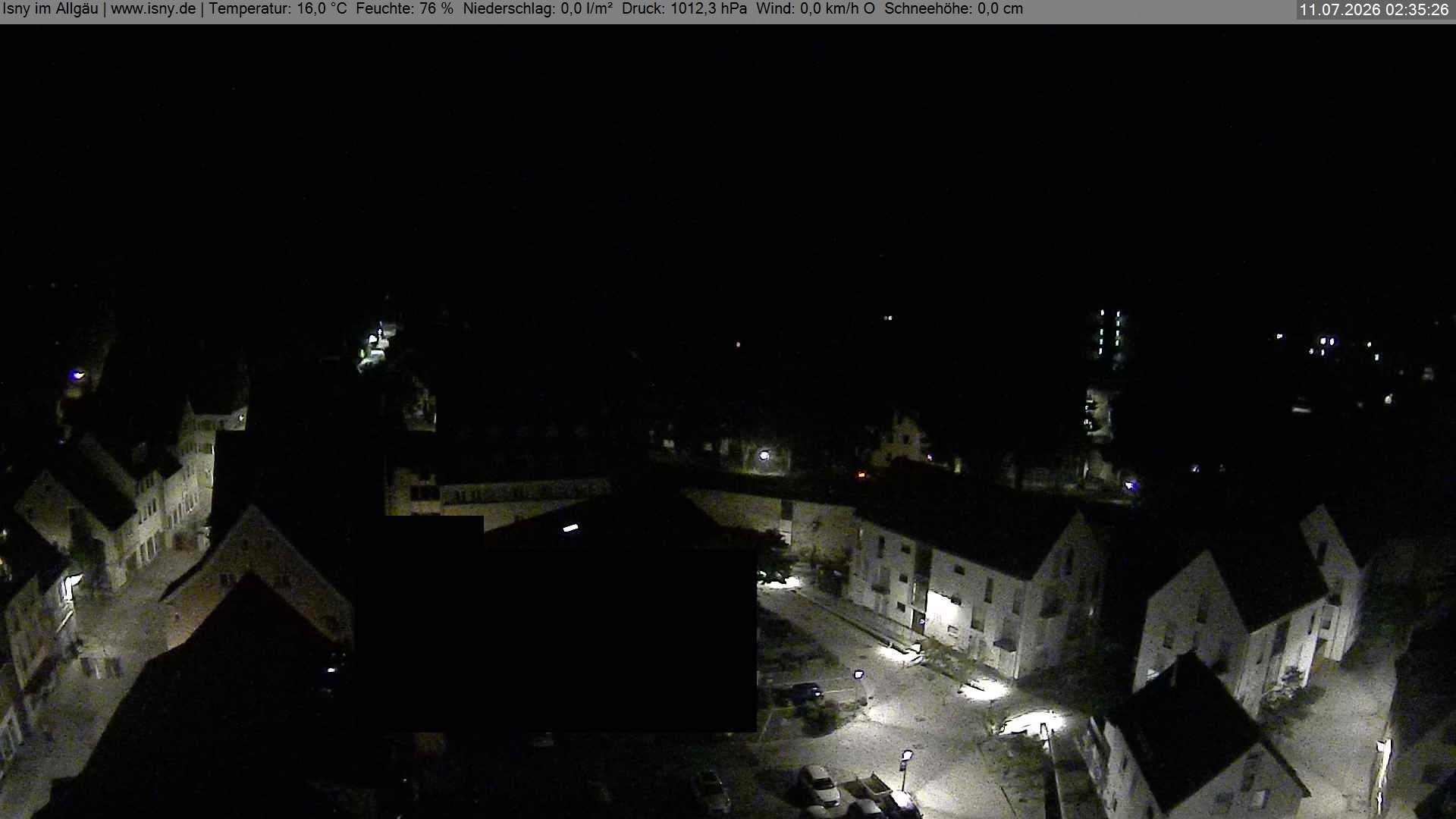 Archiv Foto Webcam Isny im Allgäu - Blick auf die Kirche St. Maria