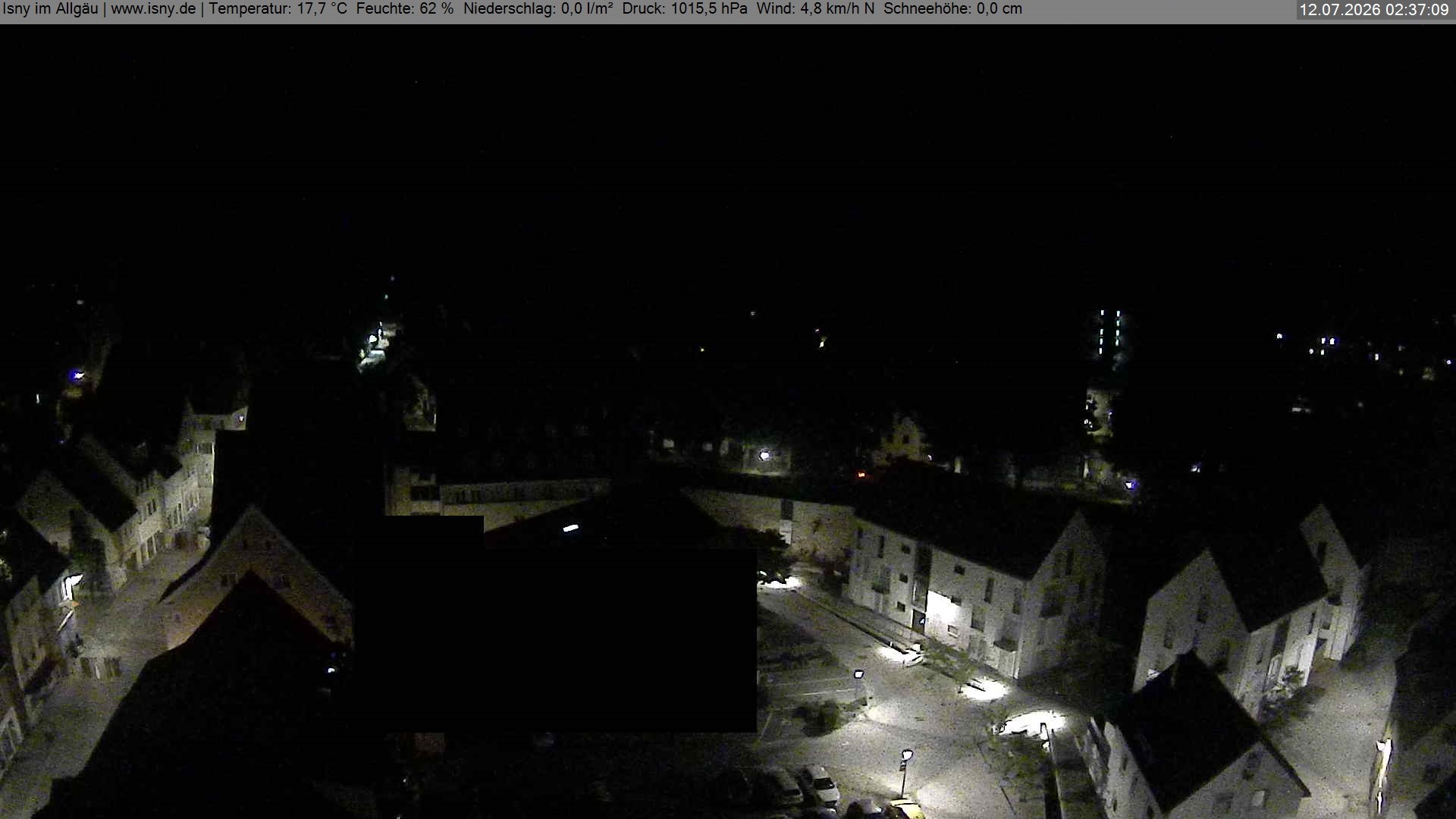 Archived image Webcam Isny - Allgäu - View to St. Mary Church