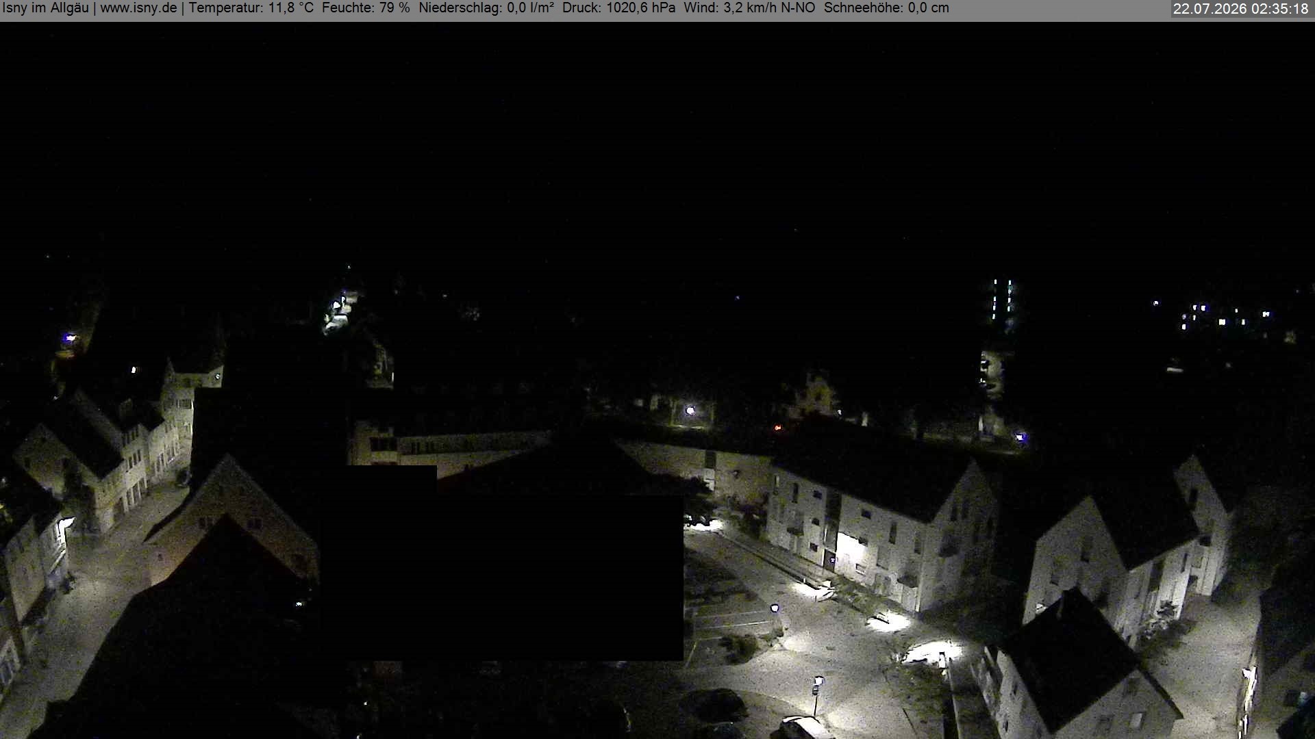 Archiv Foto Webcam Isny im Allgäu - Blick auf die Kirche St. Maria