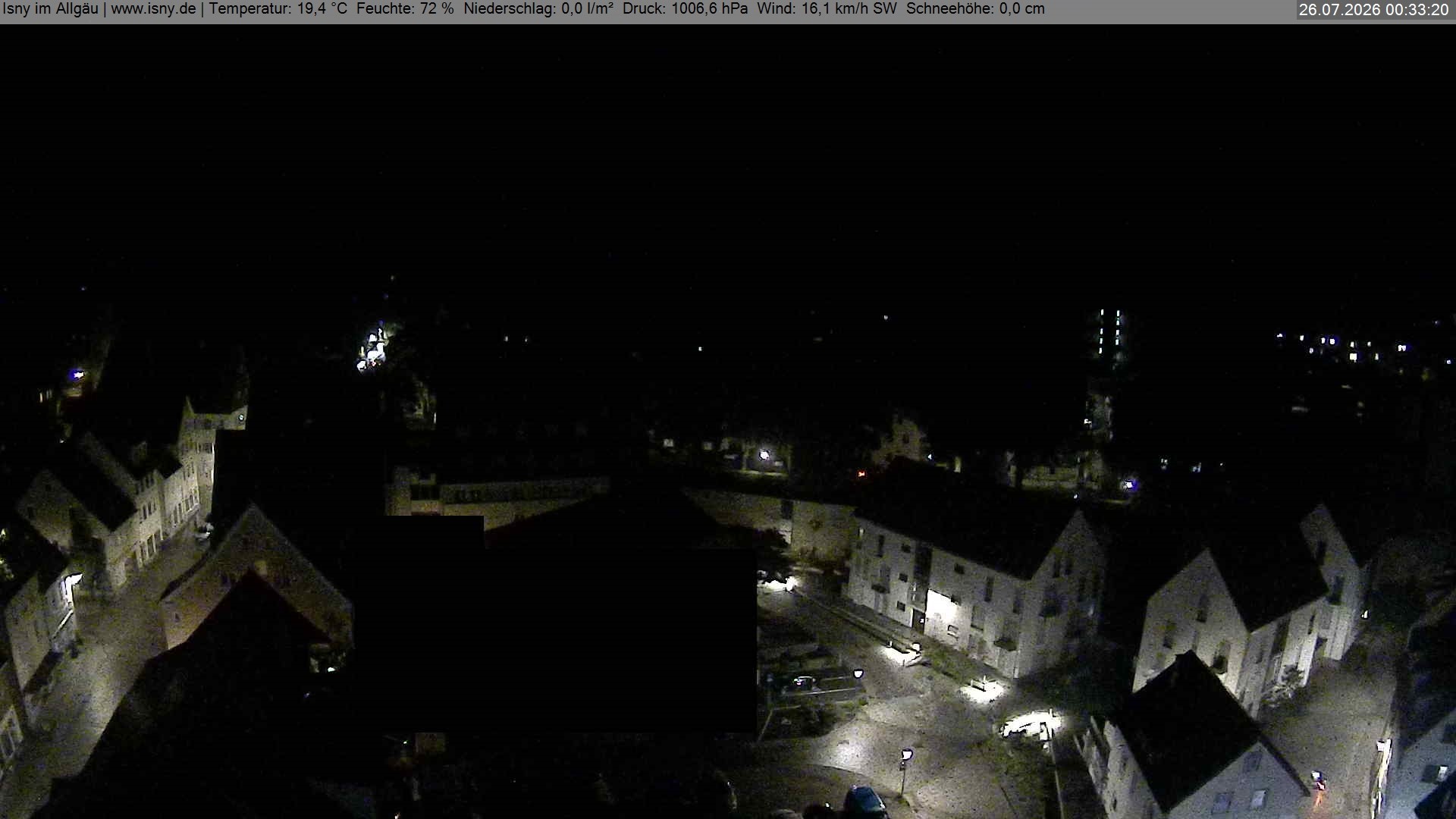 Archiv Foto Webcam Isny im Allgäu - Blick auf die Kirche St. Maria
