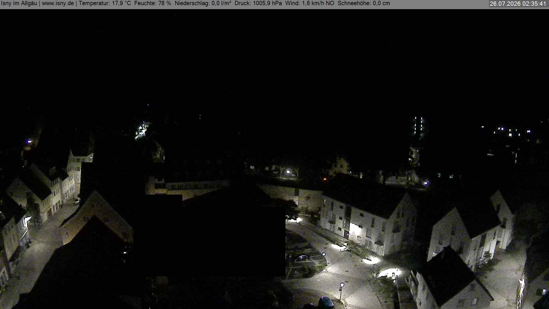 Archiv Foto Webcam Isny im Allgäu - Blick auf die Kirche St. Maria