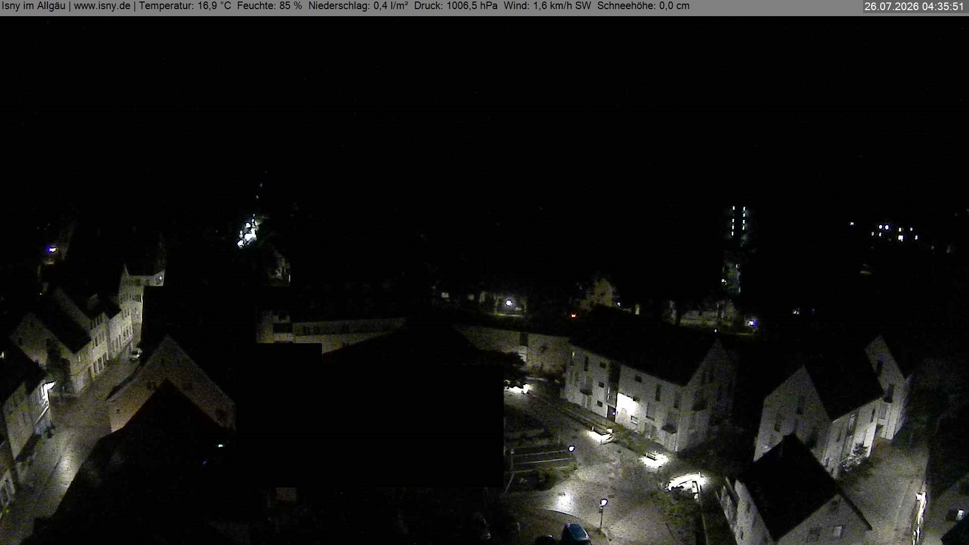 Archiv Foto Webcam Isny im Allgäu - Blick auf die Kirche St. Maria