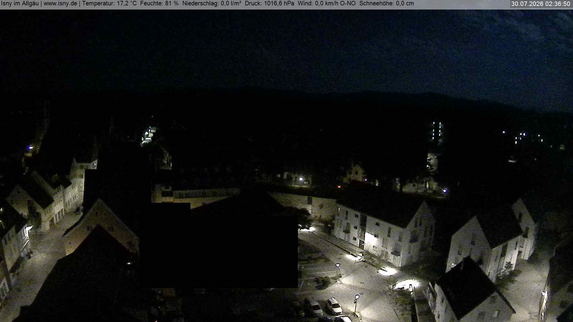Archiv Foto Webcam Isny im Allgäu - Blick auf die Kirche St. Maria