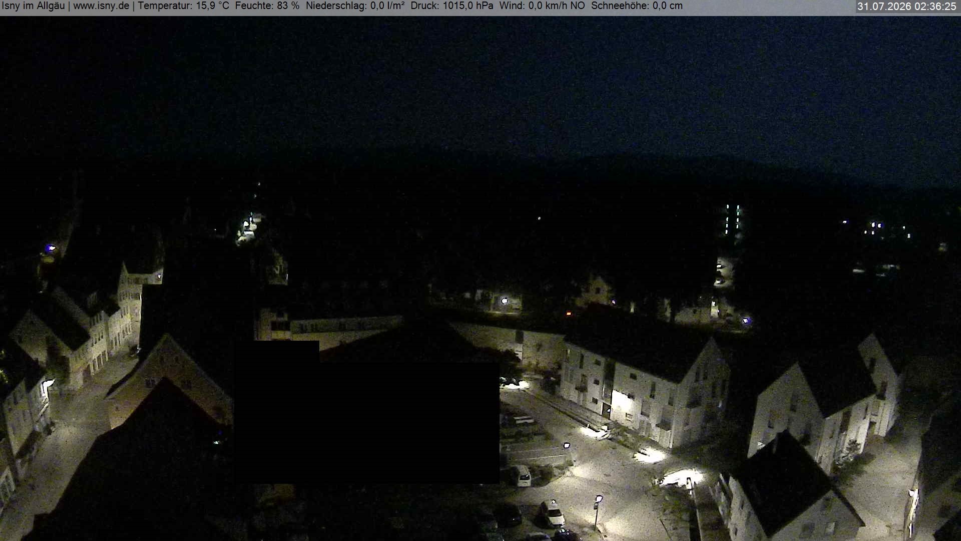 Archiv Foto Webcam Isny im Allgäu - Blick auf die Kirche St. Maria