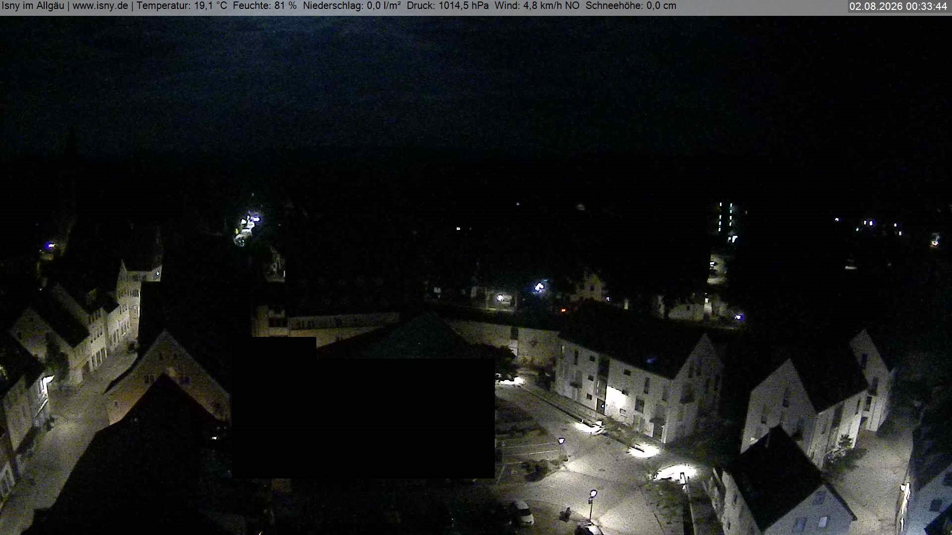 Archiv Foto Webcam Isny im Allgäu - Blick auf die Kirche St. Maria