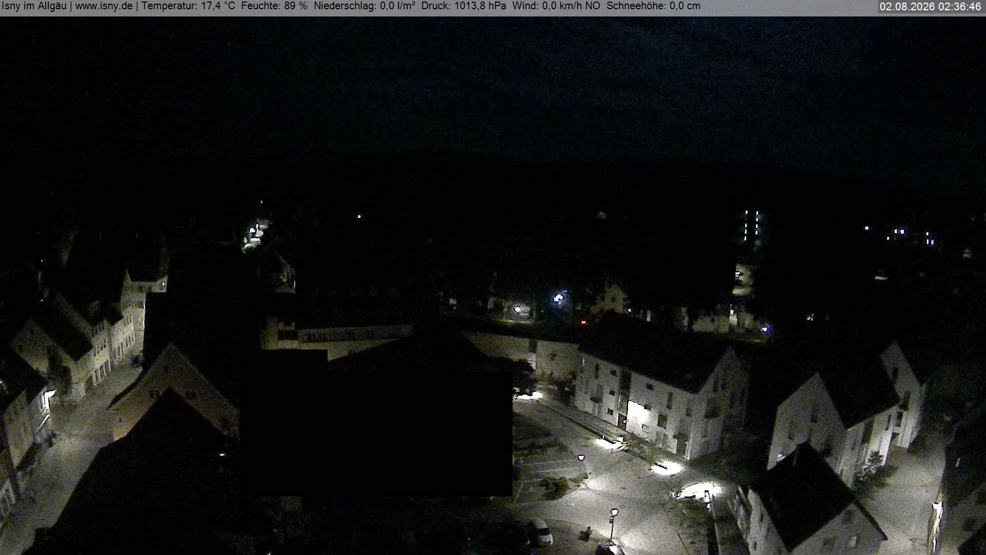 Archiv Foto Webcam Isny im Allgäu - Blick auf die Kirche St. Maria