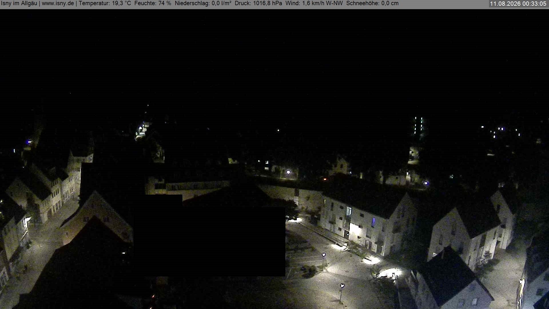 Archiv Foto Webcam Isny im Allgäu - Blick auf die Kirche St. Maria