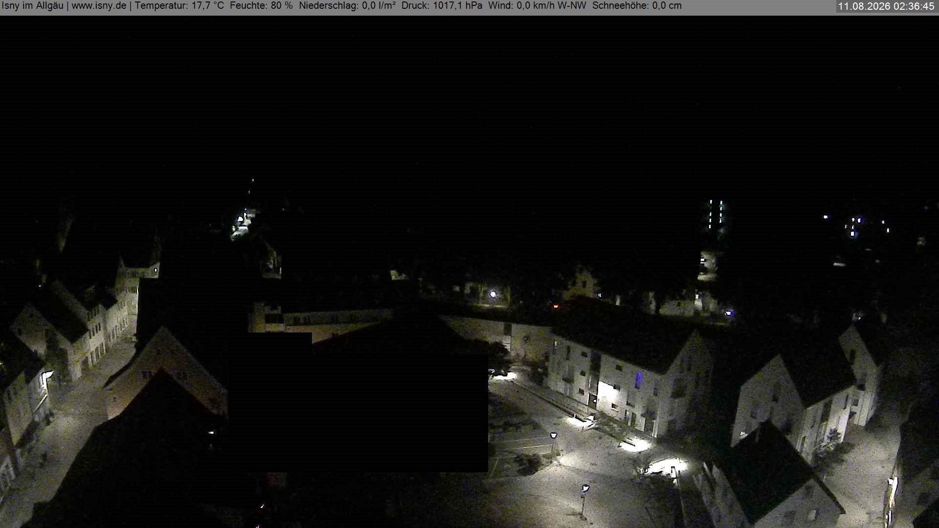 Archiv Foto Webcam Isny im Allgäu - Blick auf die Kirche St. Maria