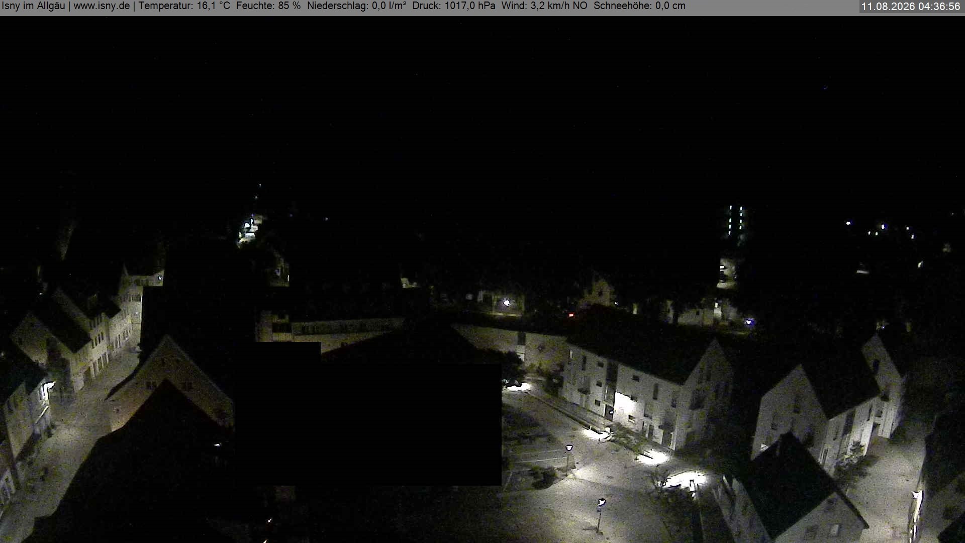 Archiv Foto Webcam Isny im Allgäu - Blick auf die Kirche St. Maria