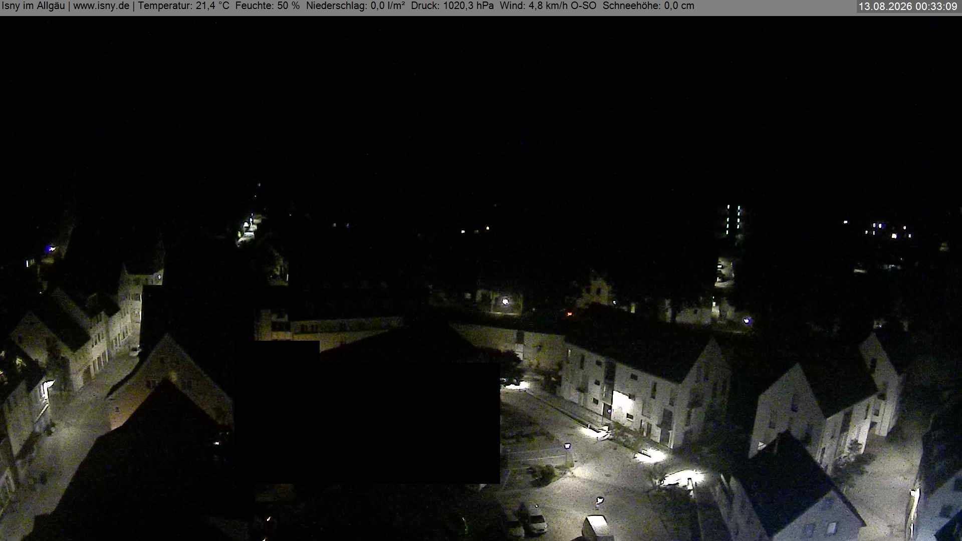 Archiv Foto Webcam Isny im Allgäu - Blick auf die Kirche St. Maria