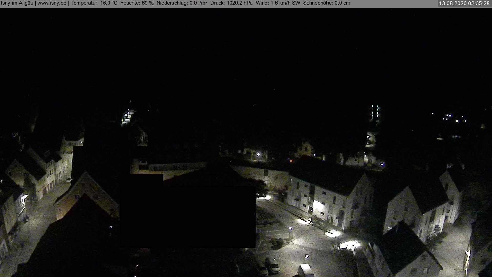 Archiv Foto Webcam Isny im Allgäu - Blick auf die Kirche St. Maria