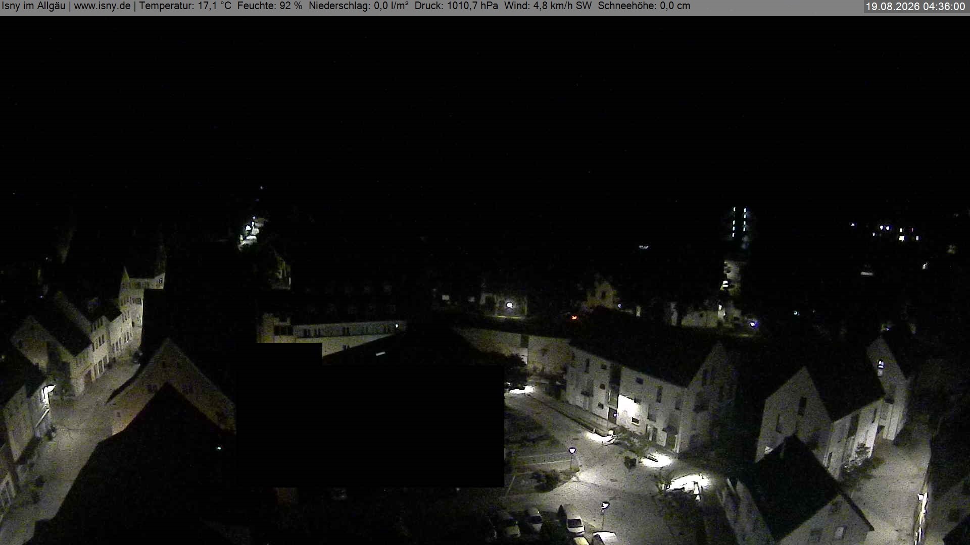 Archiv Foto Webcam Isny im Allgäu - Blick auf die Kirche St. Maria