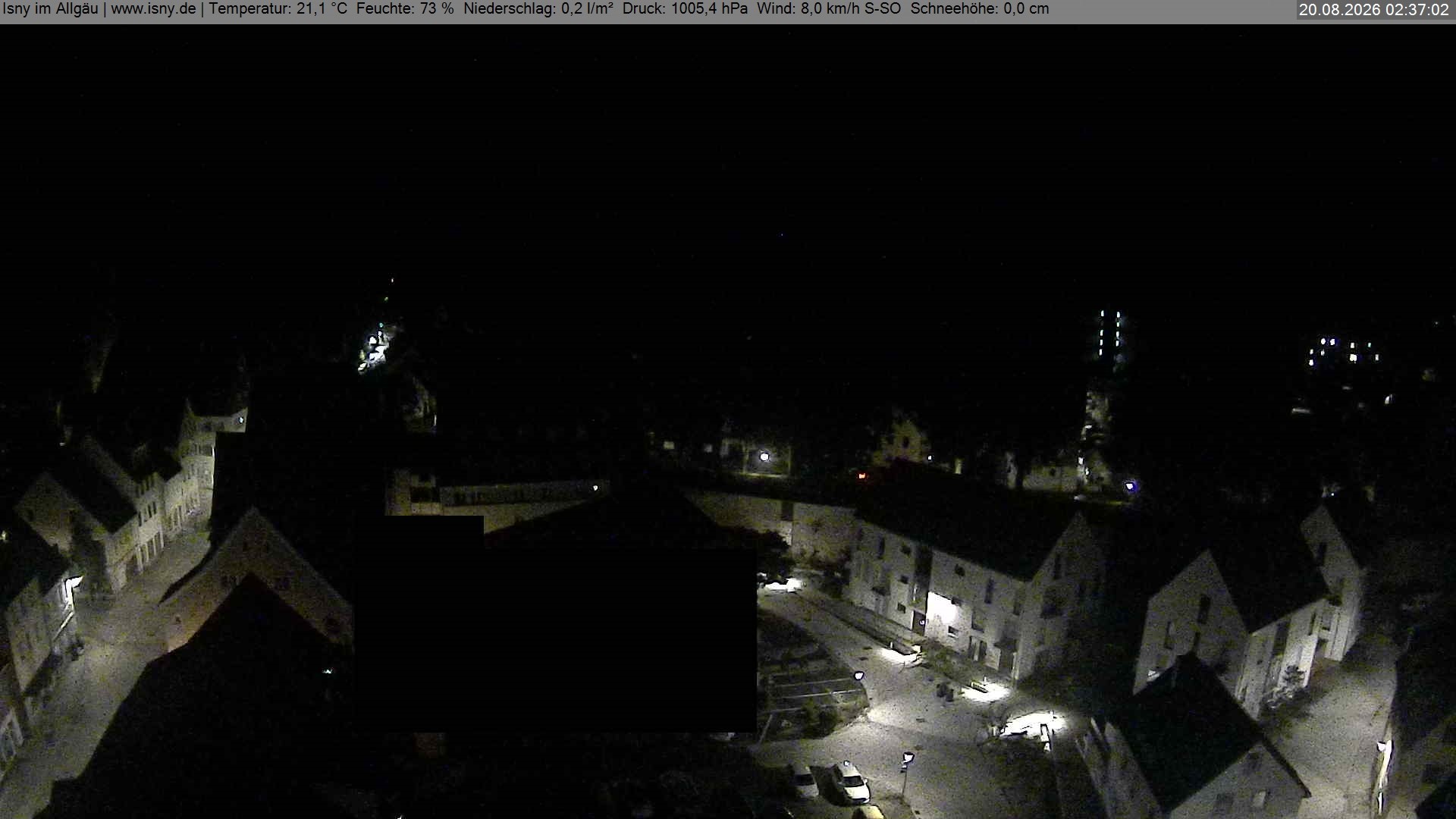 Archiv Foto Webcam Isny im Allgäu - Blick auf die Kirche St. Maria