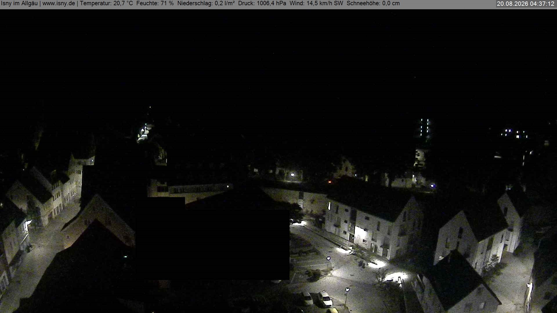 Archiv Foto Webcam Isny im Allgäu - Blick auf die Kirche St. Maria