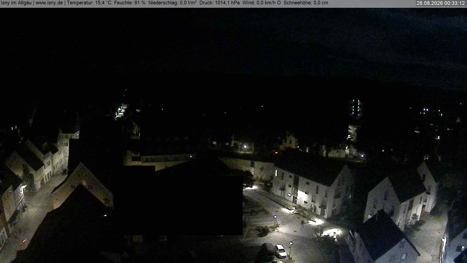 Archived image Webcam Isny - Allgäu - View to St. Mary Church