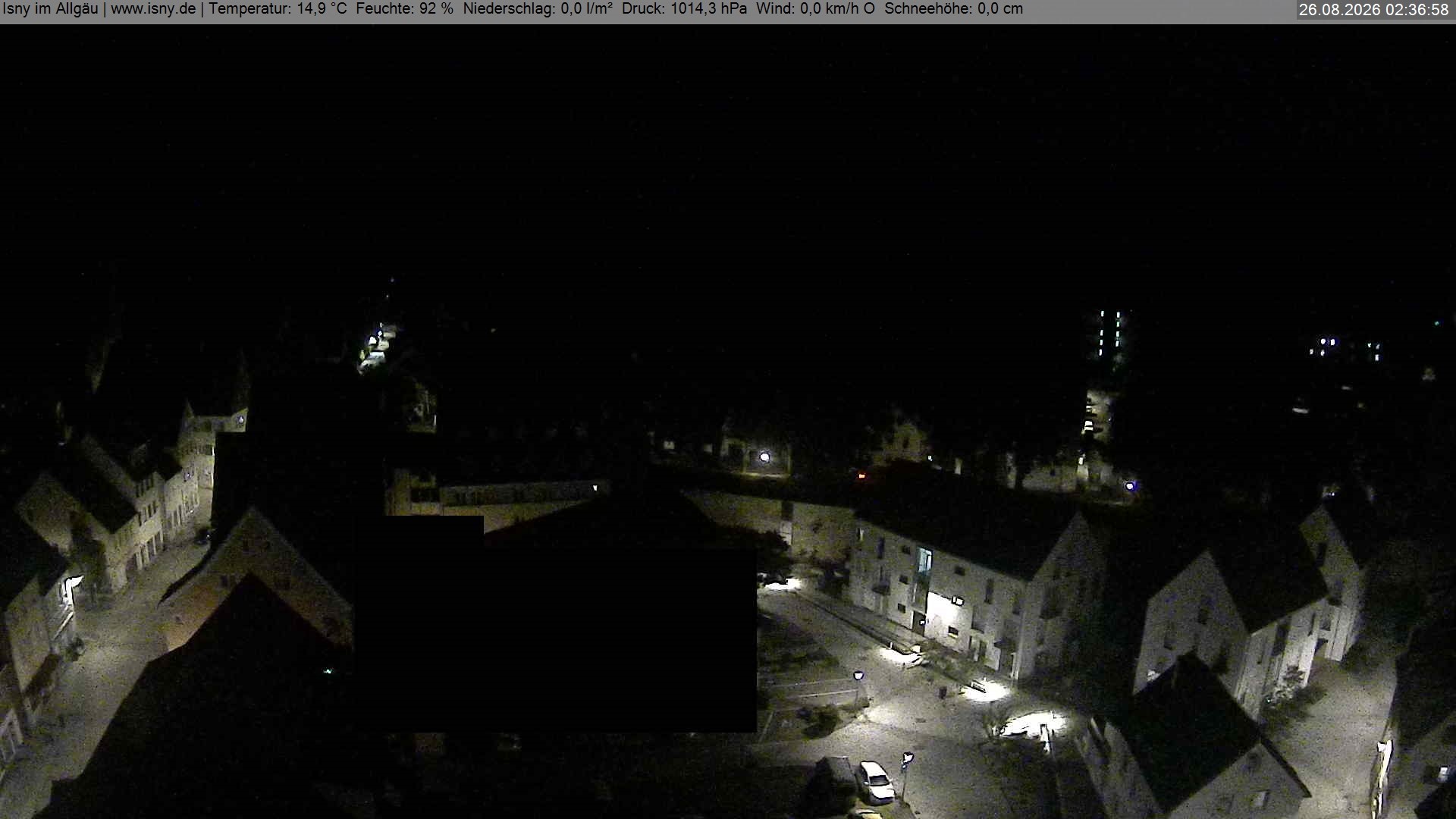 Archived image Webcam Isny - Allgäu - View to St. Mary Church