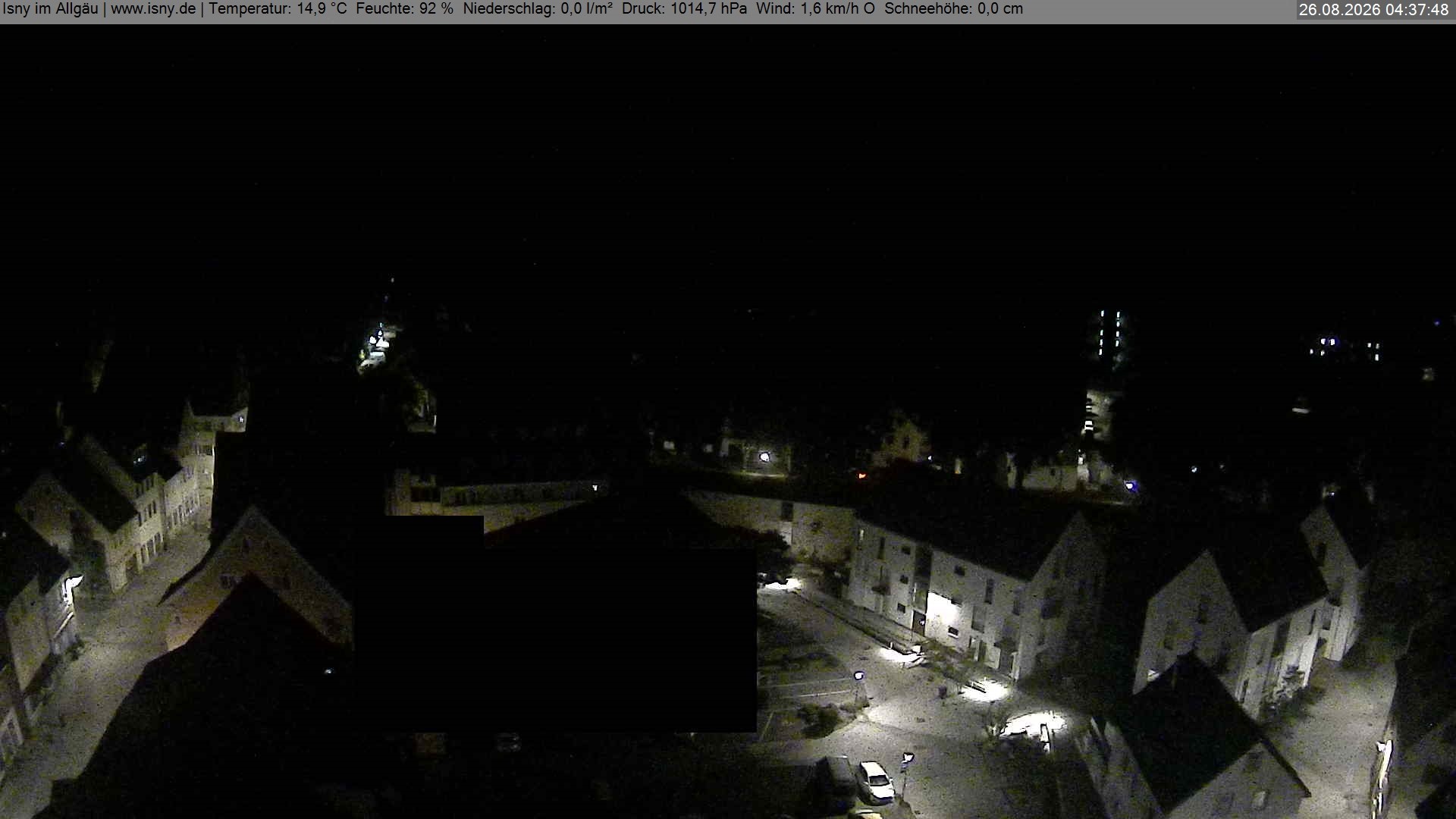 Archived image Webcam Isny - Allgäu - View to St. Mary Church