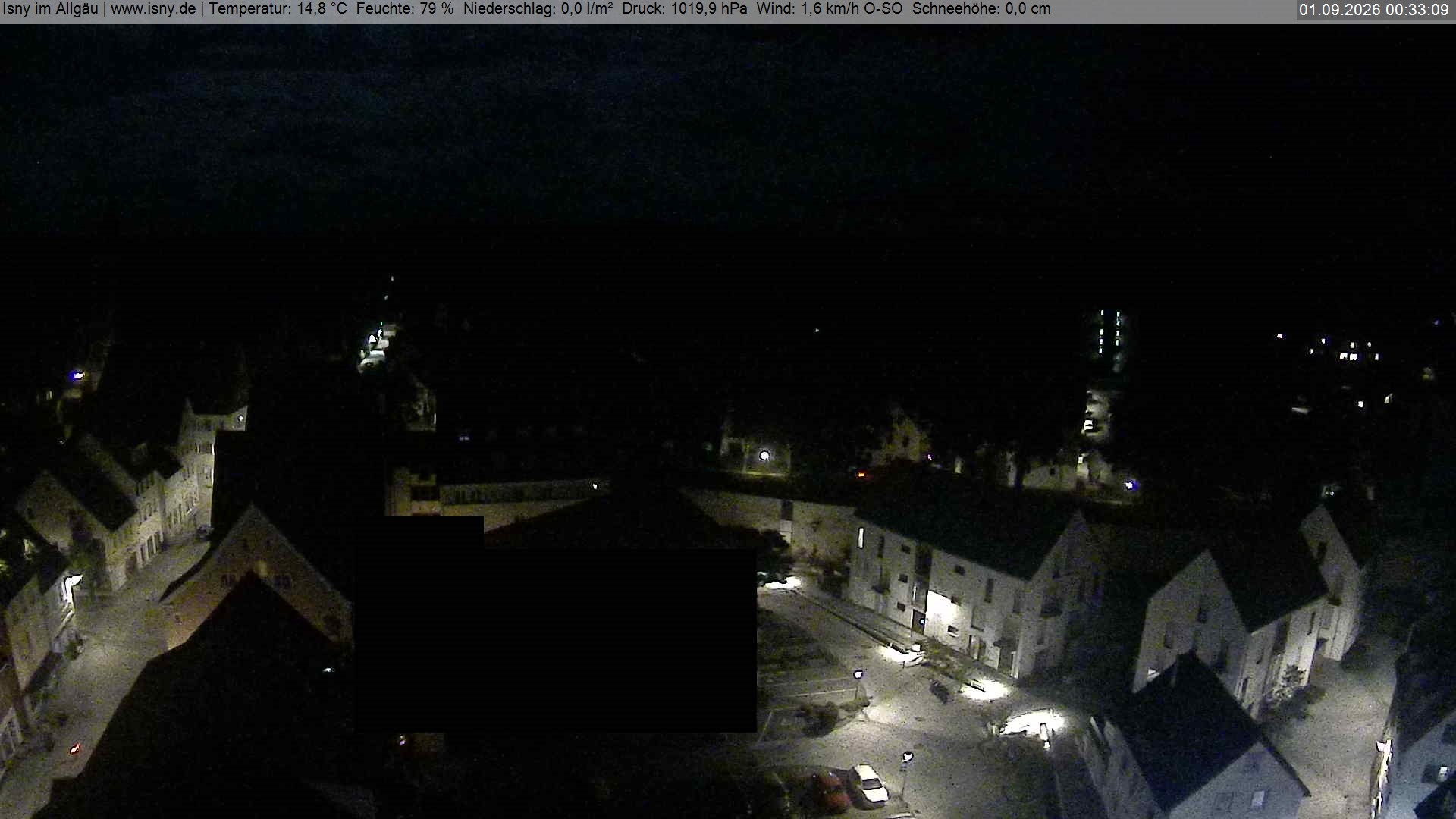 Archiv Foto Webcam Isny im Allgäu - Blick auf die Kirche St. Maria