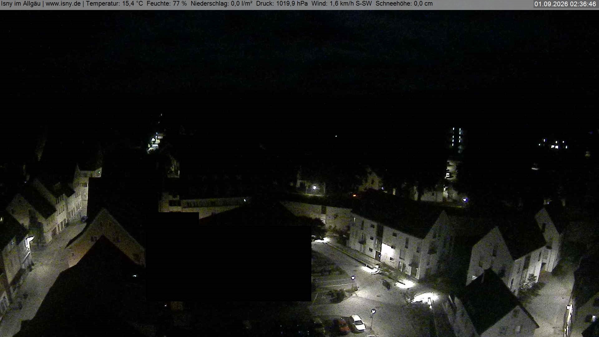 Archiv Foto Webcam Isny im Allgäu - Blick auf die Kirche St. Maria