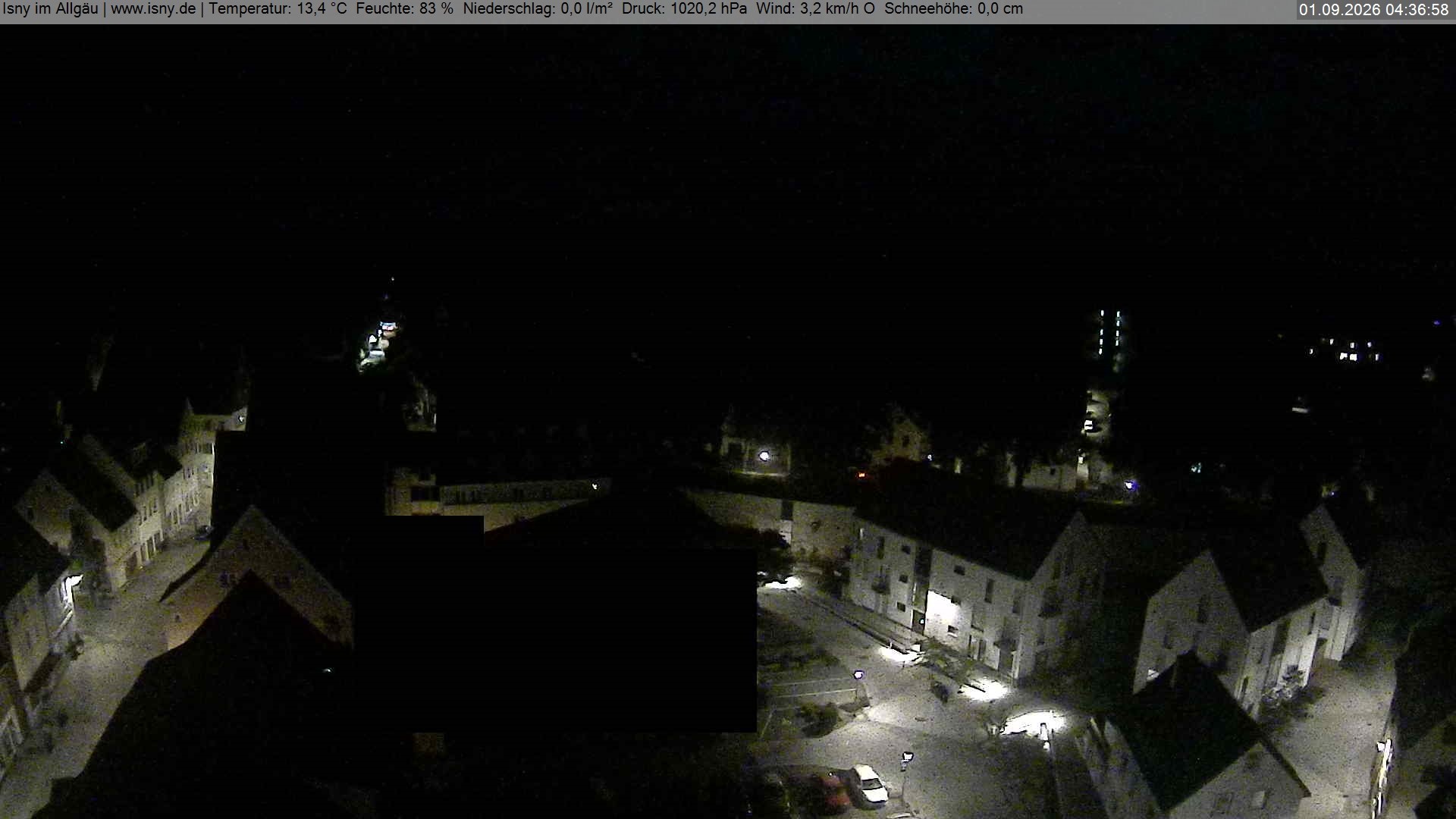 Archiv Foto Webcam Isny im Allgäu - Blick auf die Kirche St. Maria
