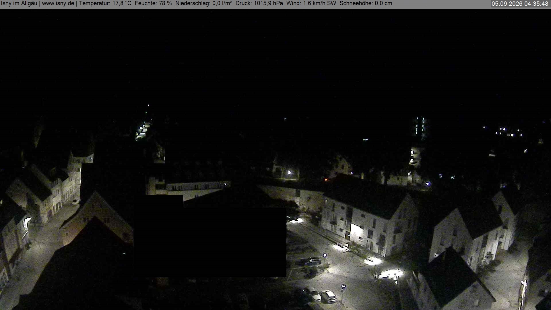 Archiv Foto Webcam Isny im Allgäu - Blick auf die Kirche St. Maria