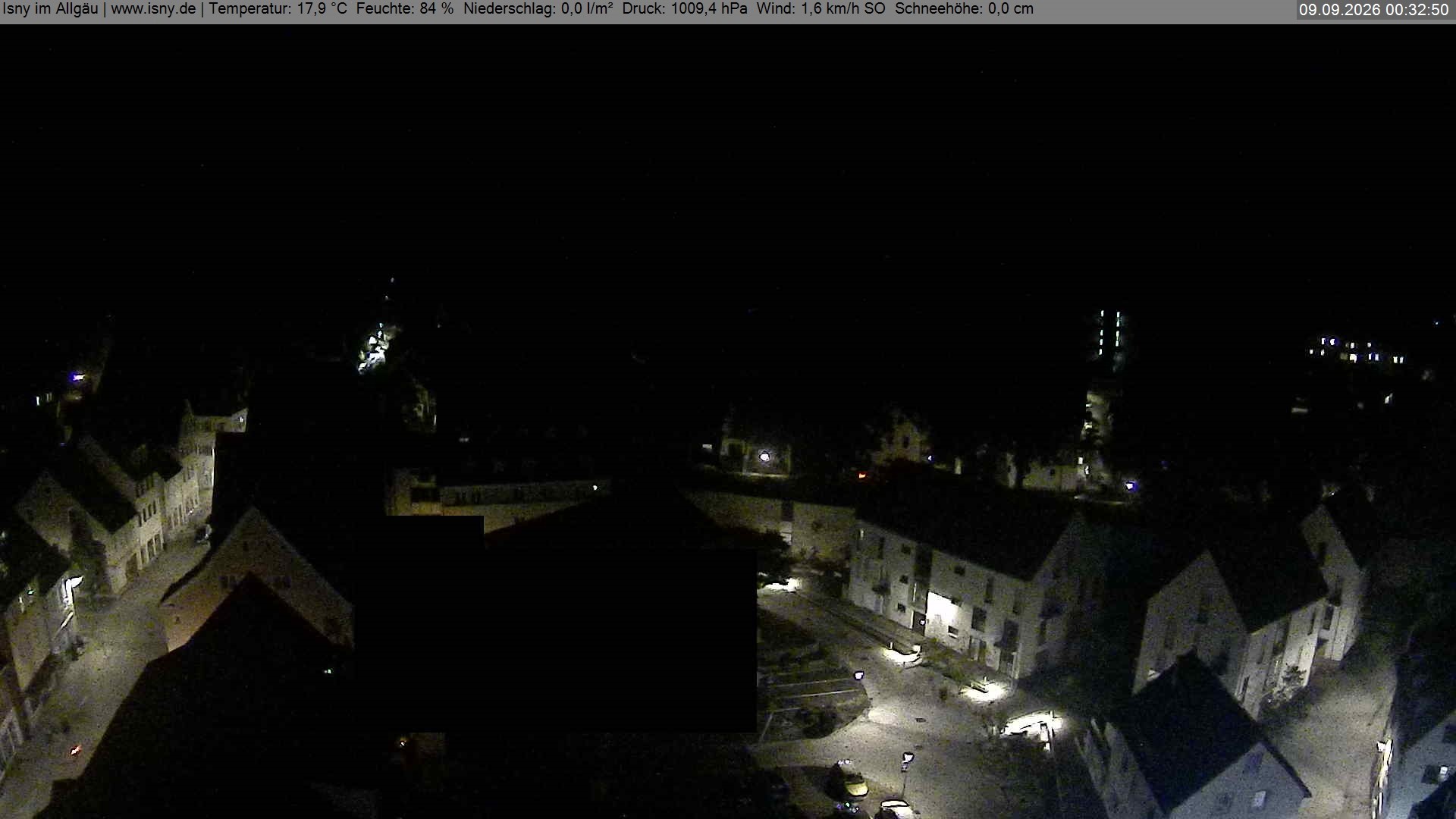 Archiv Foto Webcam Isny im Allgäu - Blick auf die Kirche St. Maria