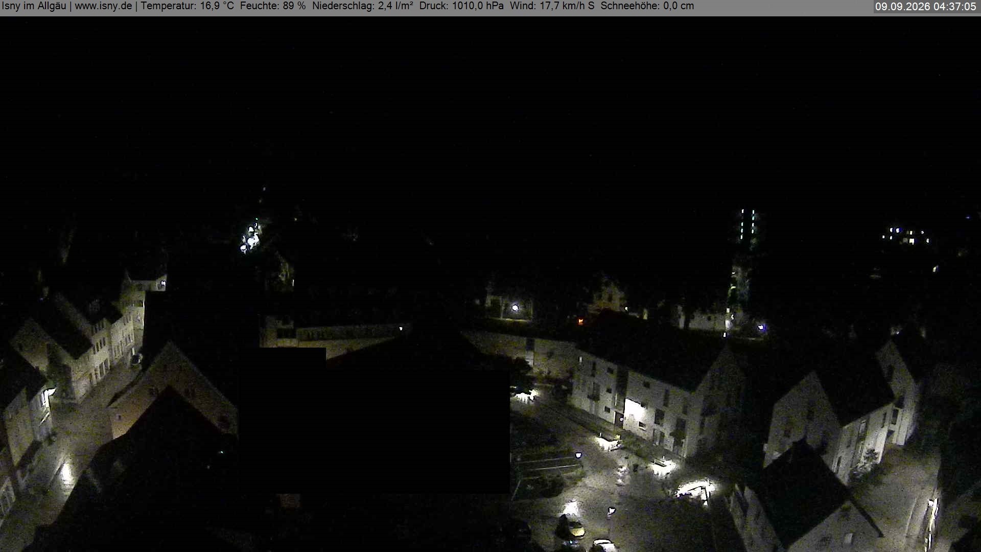 Archiv Foto Webcam Isny im Allgäu - Blick auf die Kirche St. Maria