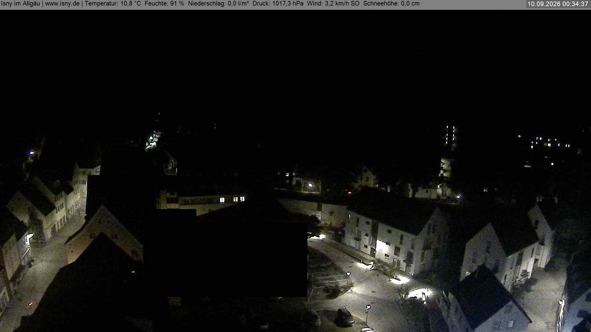 Archiv Foto Webcam Isny im Allgäu - Blick auf die Kirche St. Maria