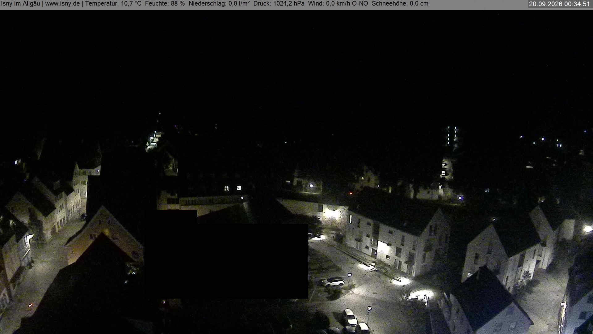 Archiv Foto Webcam Isny im Allgäu - Blick auf die Kirche St. Maria