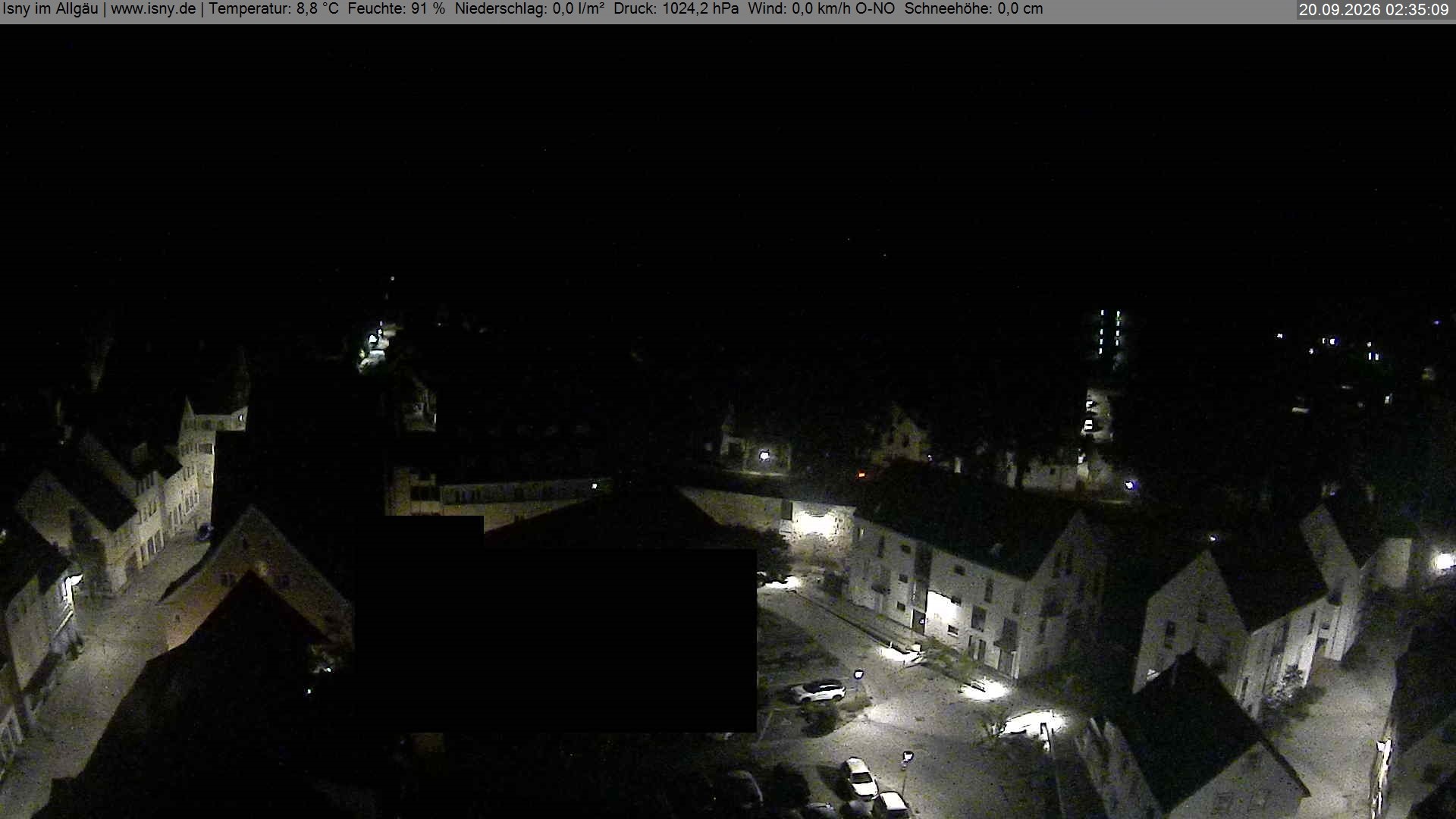 Archiv Foto Webcam Isny im Allgäu - Blick auf die Kirche St. Maria