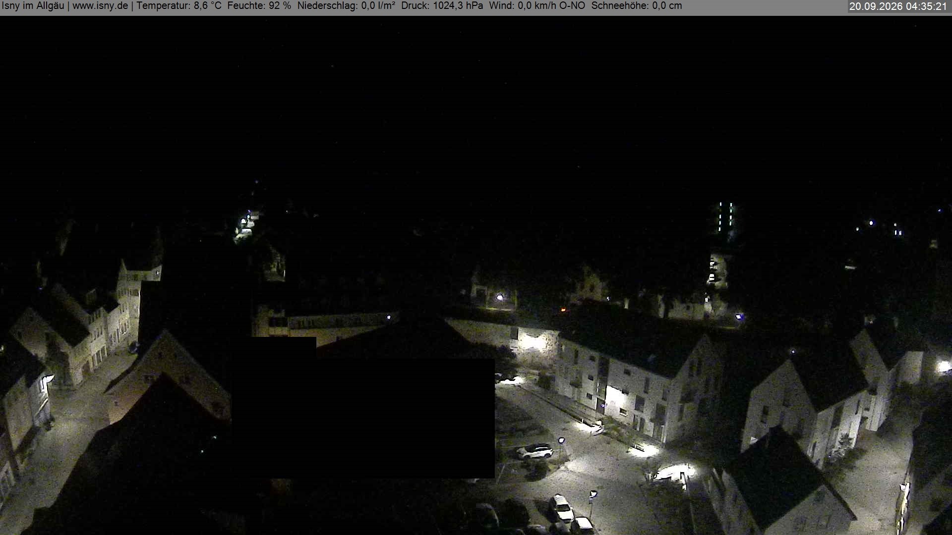 Archiv Foto Webcam Isny im Allgäu - Blick auf die Kirche St. Maria