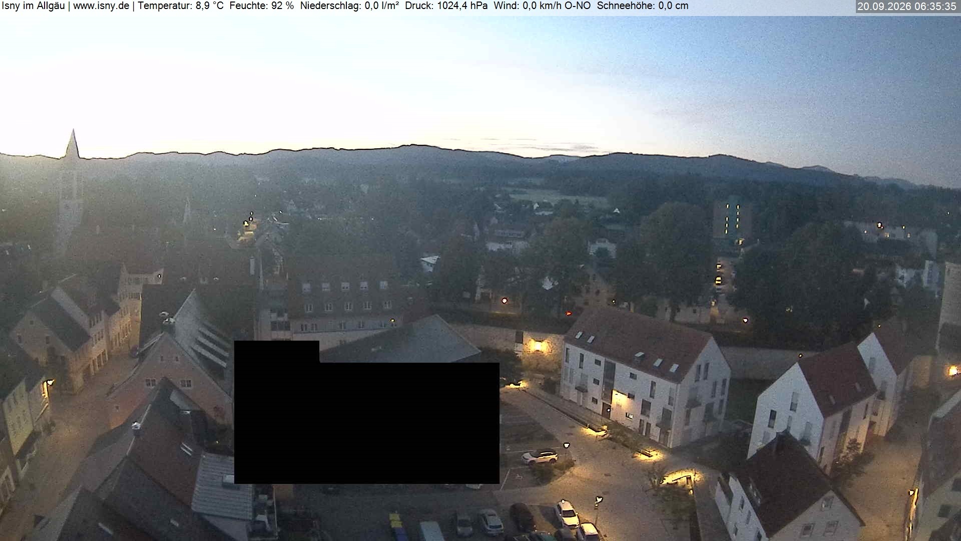 Archiv Foto Webcam Isny im Allgäu - Blick auf die Kirche St. Maria