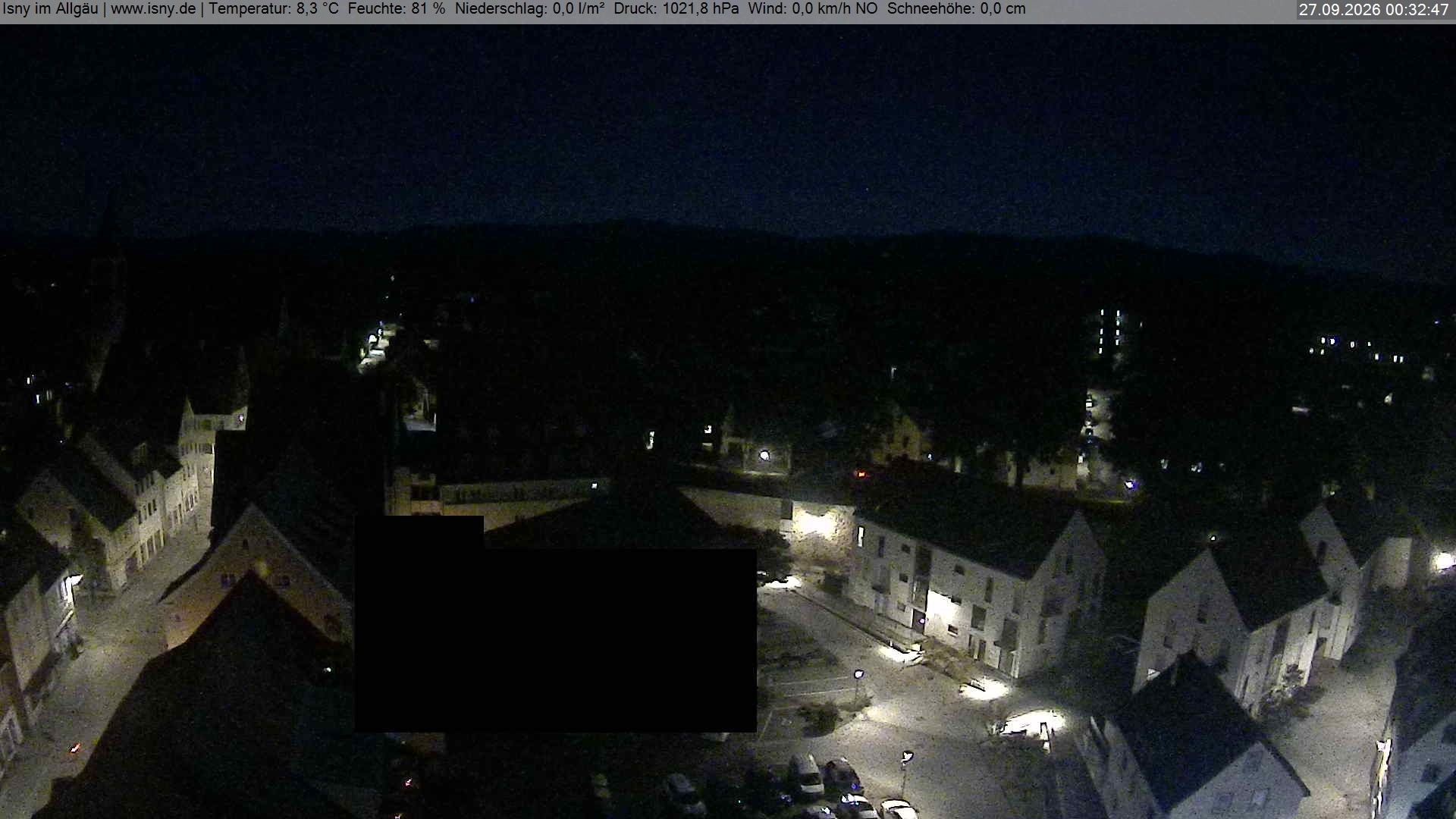 Archiv Foto Webcam Isny im Allgäu - Blick auf die Kirche St. Maria