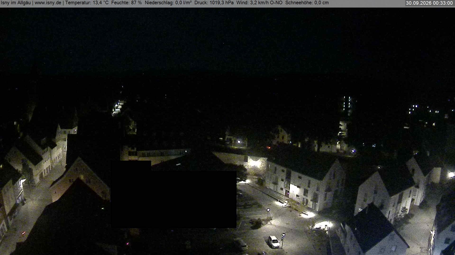Archiv Foto Webcam Isny im Allgäu - Blick auf die Kirche St. Maria