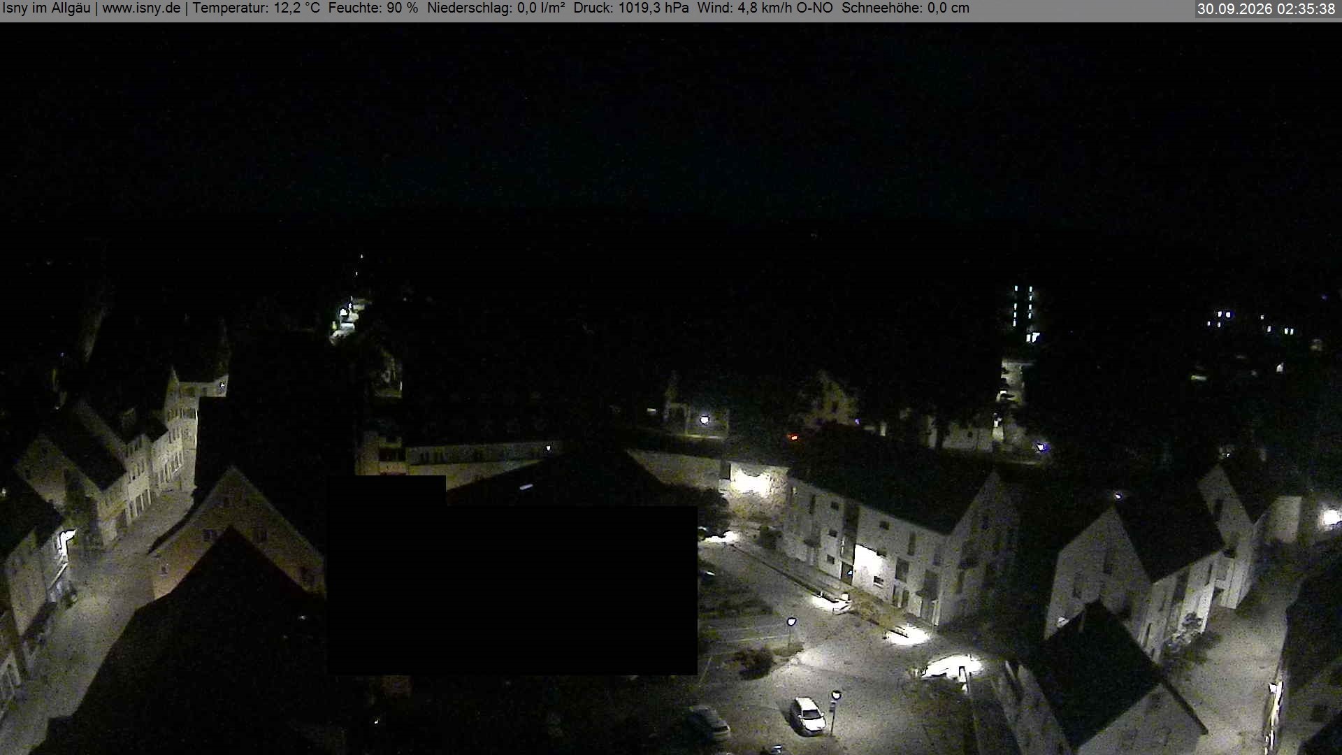 Archiv Foto Webcam Isny im Allgäu - Blick auf die Kirche St. Maria