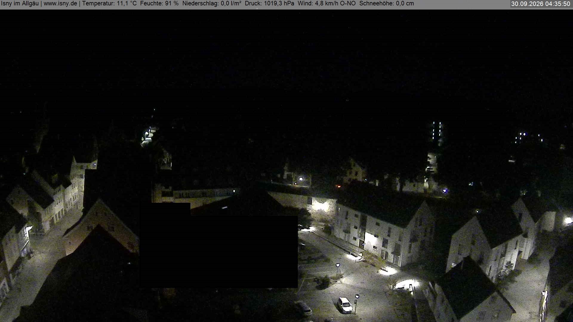 Archiv Foto Webcam Isny im Allgäu - Blick auf die Kirche St. Maria