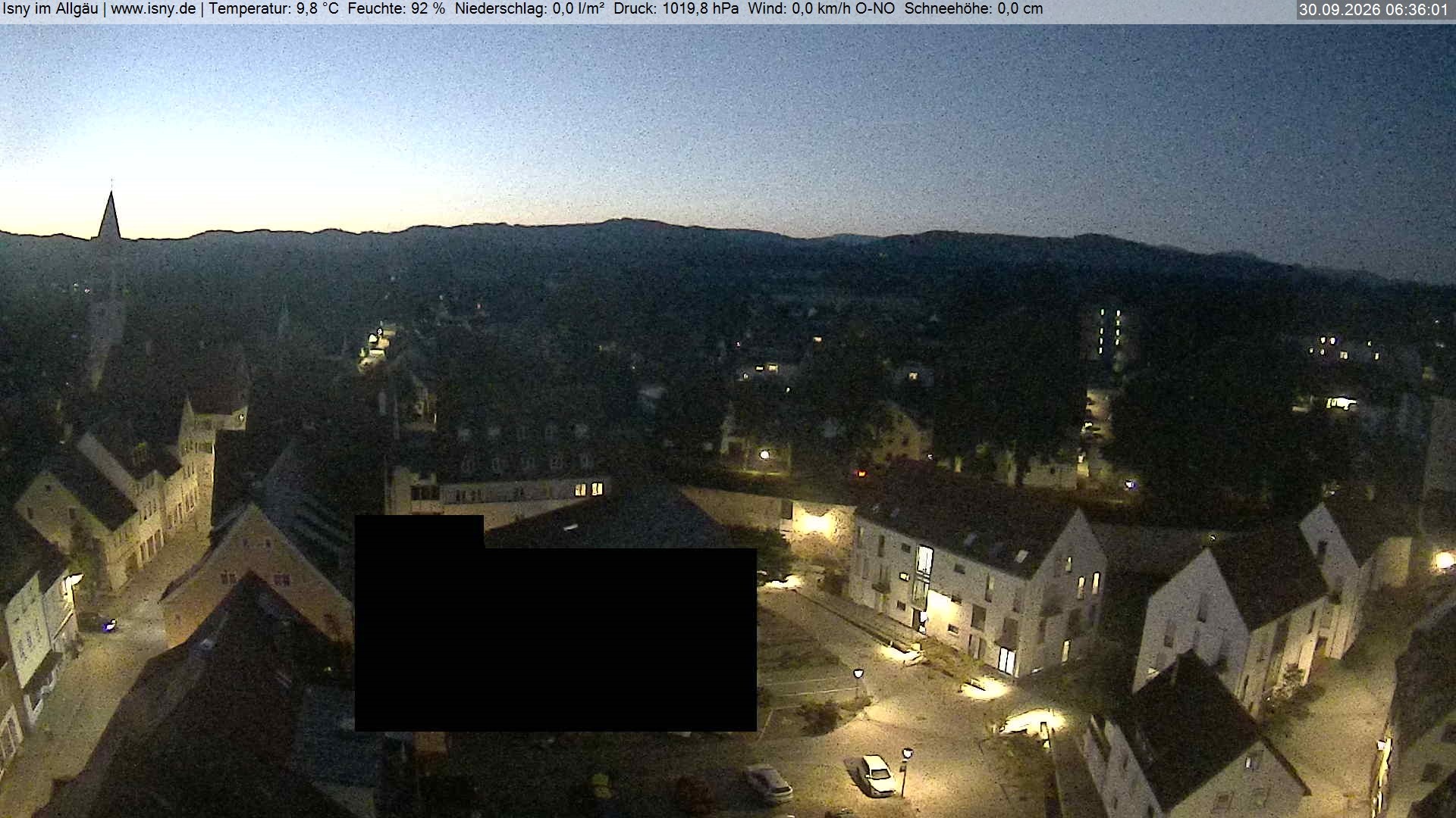 Archiv Foto Webcam Isny im Allgäu - Blick auf die Kirche St. Maria