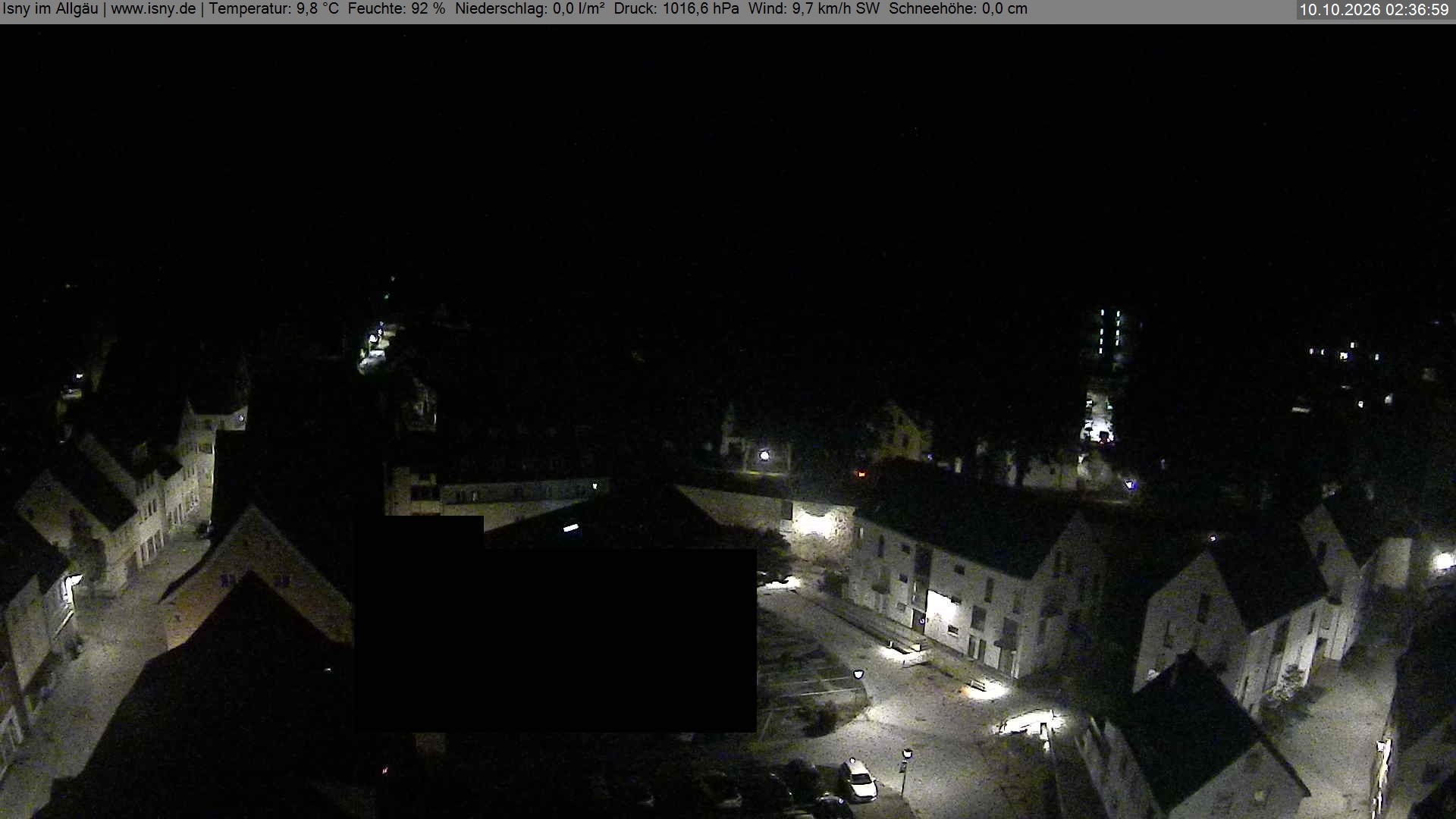 Archived image Webcam Isny - Allgäu - View to St. Mary Church