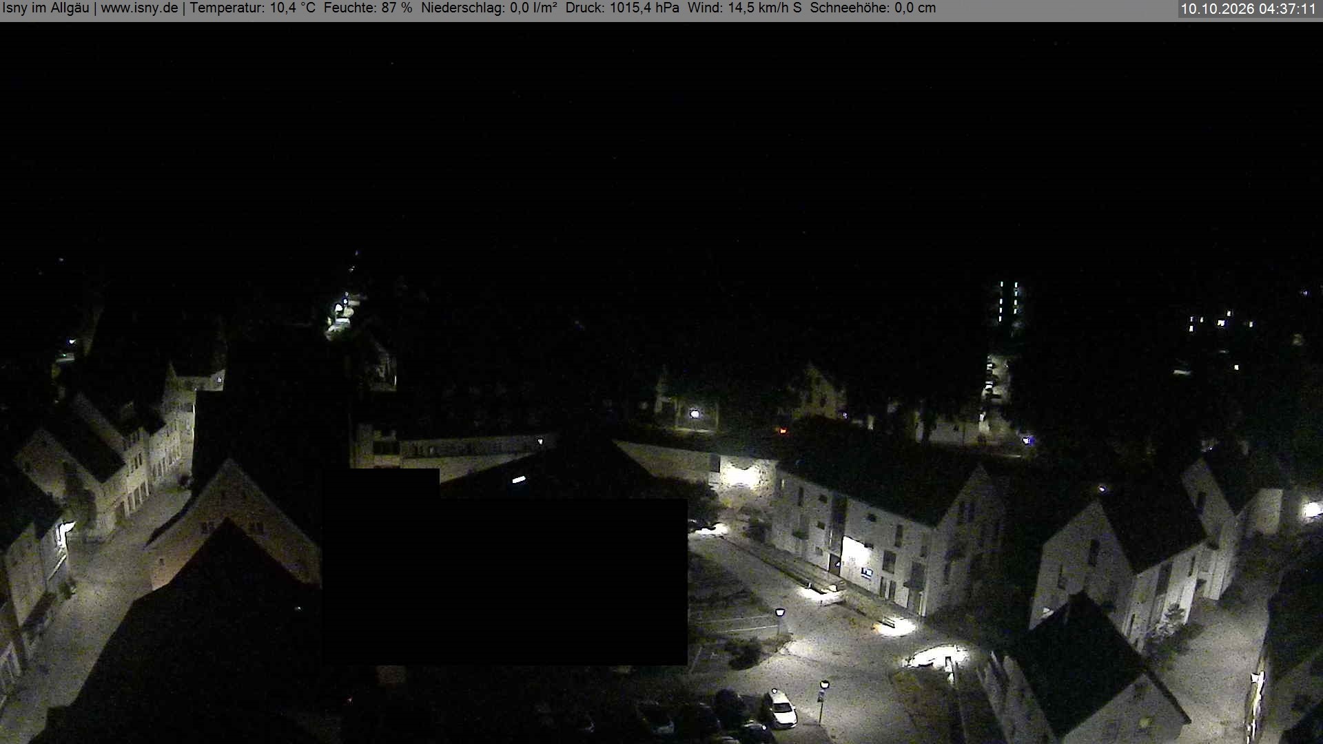 Archived image Webcam Isny - Allgäu - View to St. Mary Church