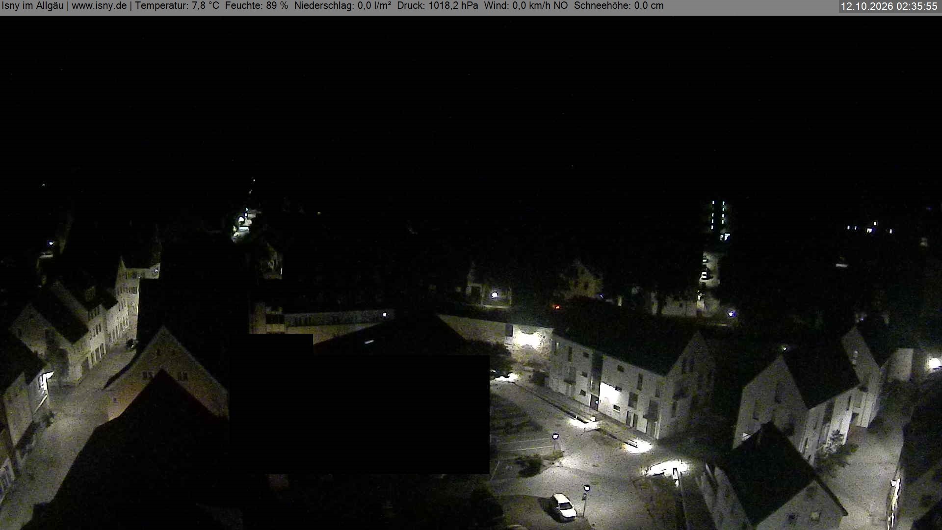 Archiv Foto Webcam Isny im Allgäu - Blick auf die Kirche St. Maria