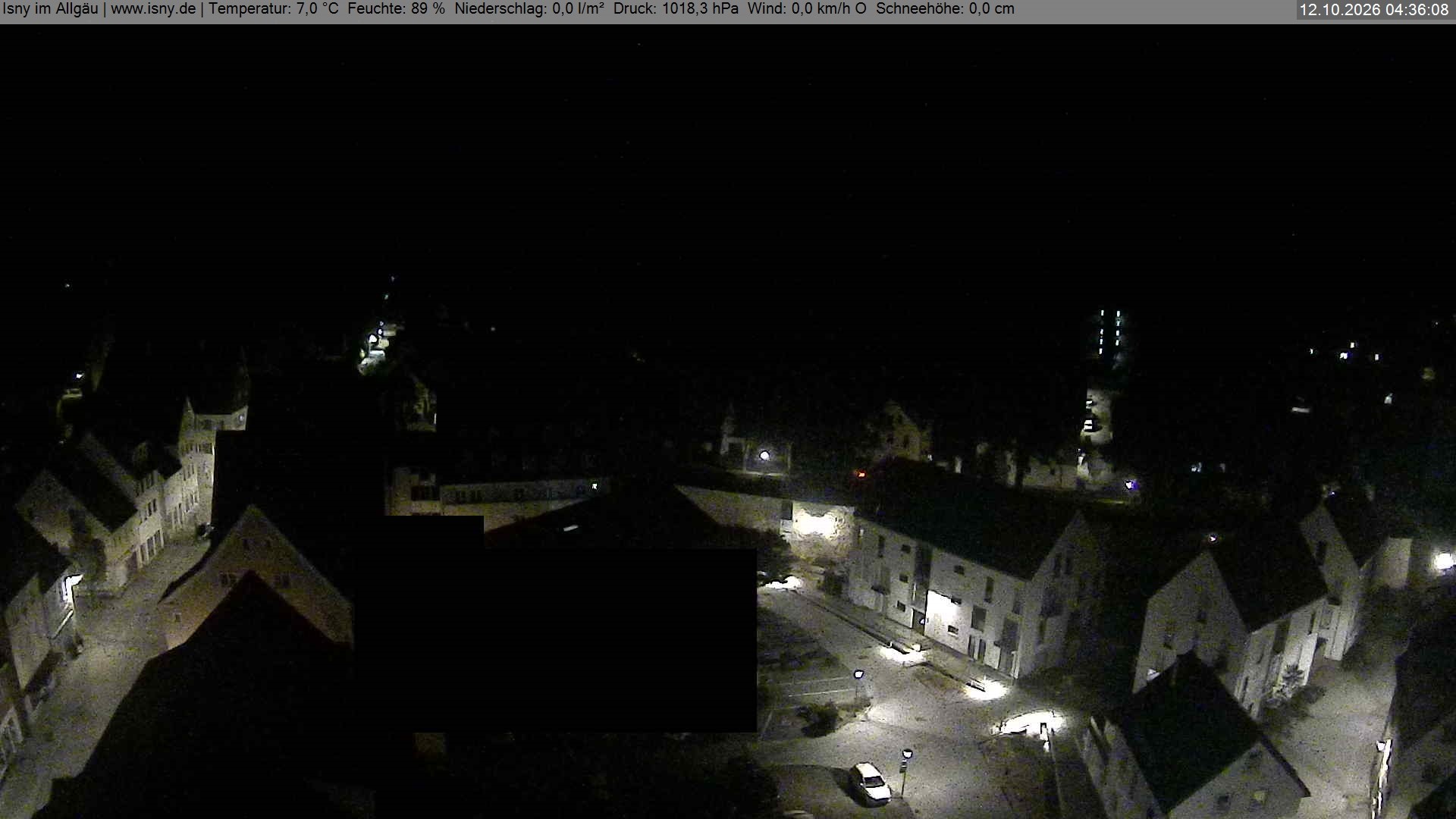 Archiv Foto Webcam Isny im Allgäu - Blick auf die Kirche St. Maria