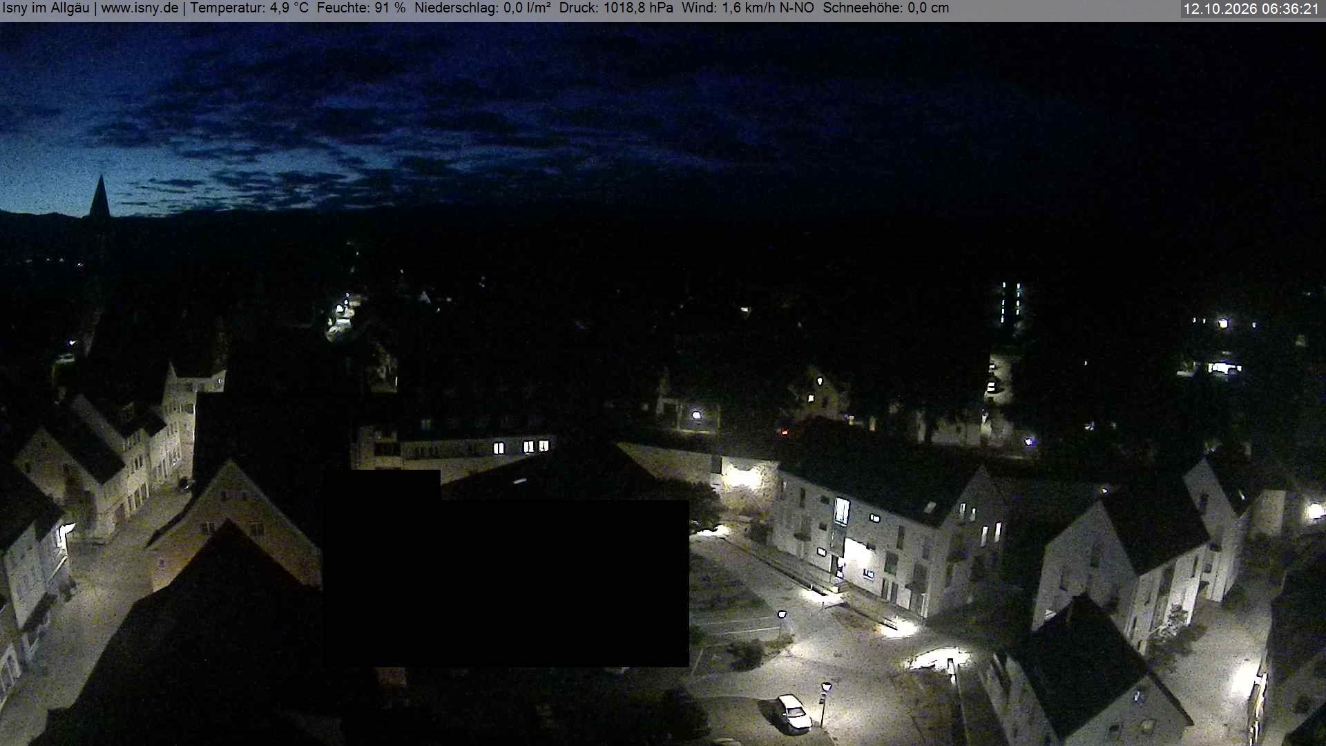 Archiv Foto Webcam Isny im Allgäu - Blick auf die Kirche St. Maria